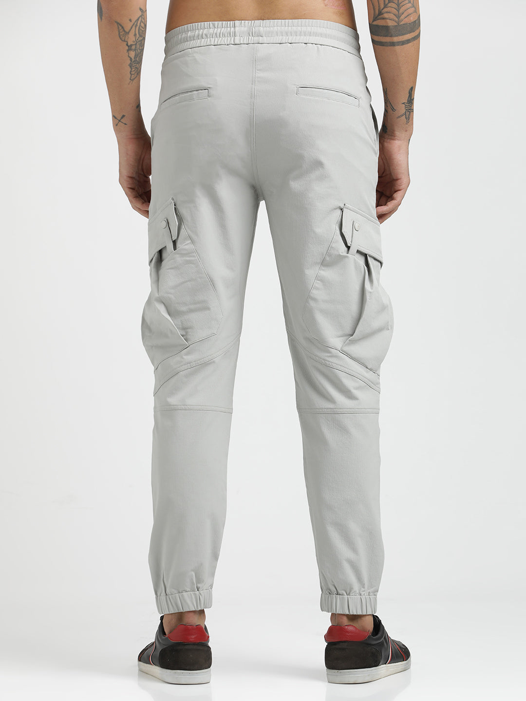 Men Utility Trousers with Elastic Edges