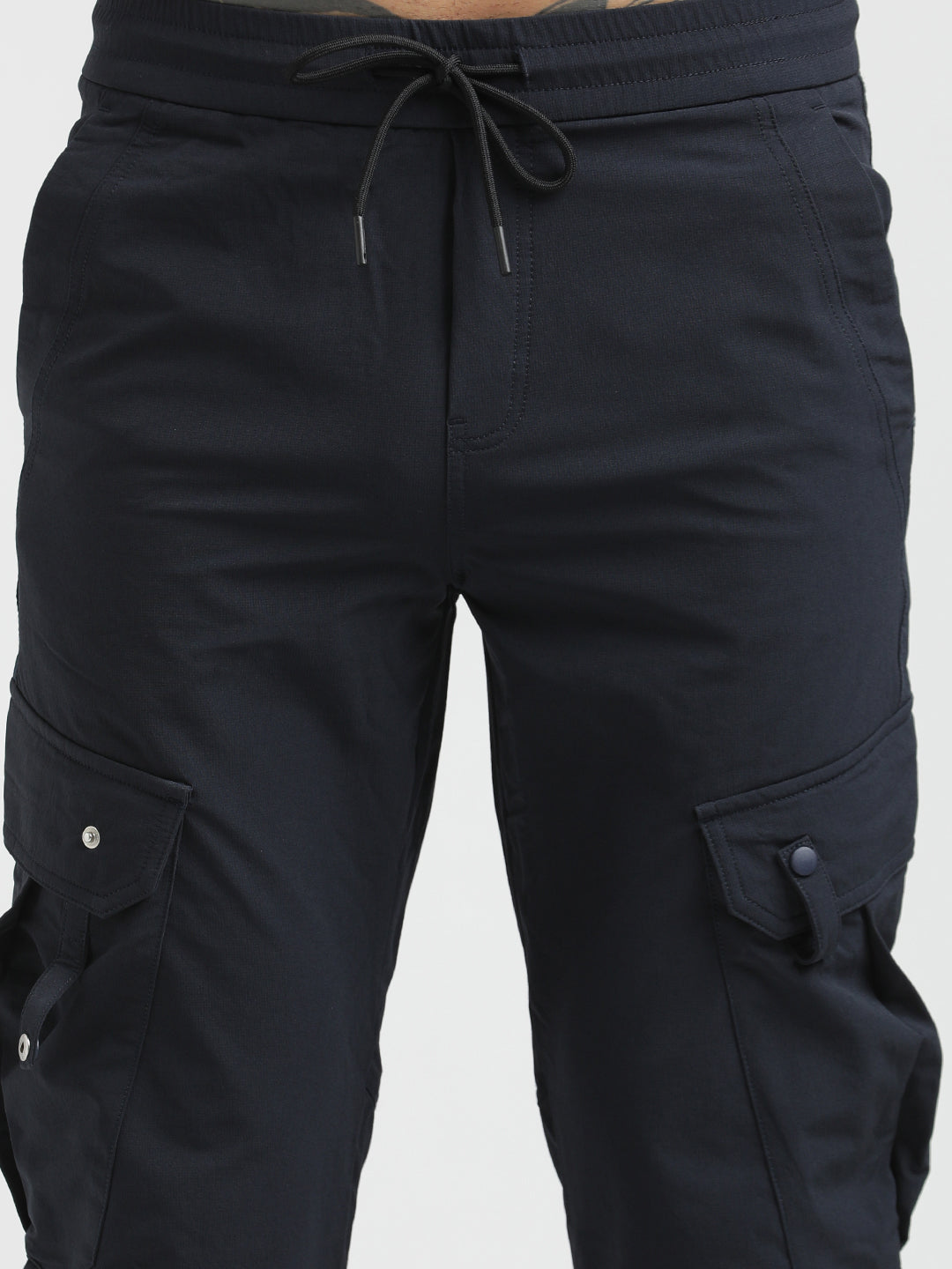 Men Utility Trousers with Elastic Edges