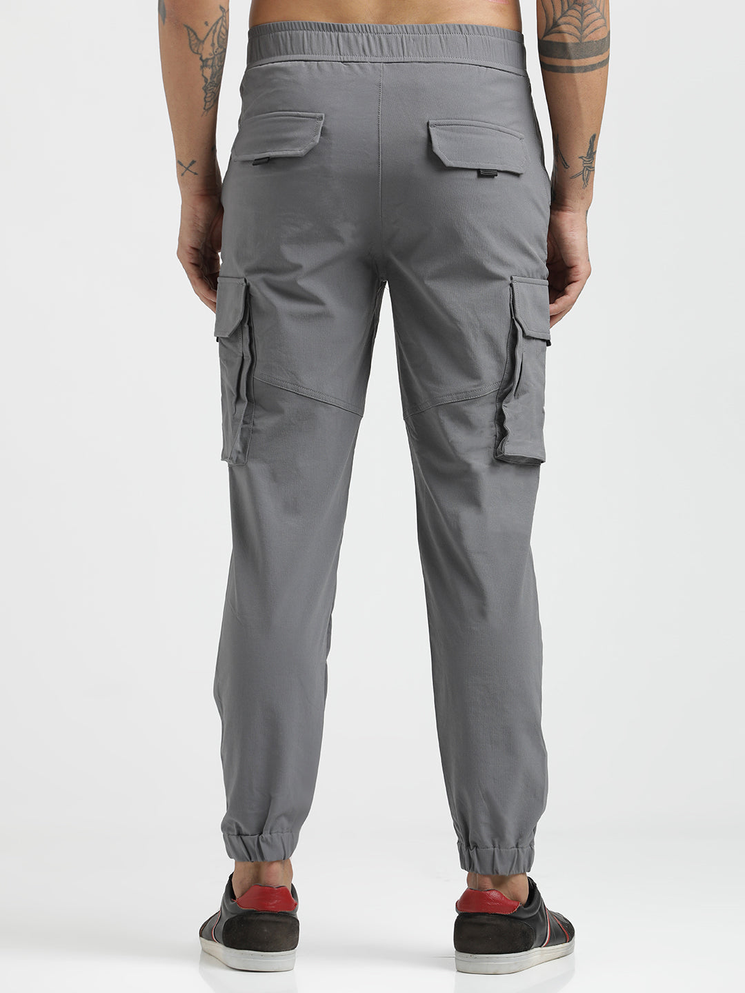 Men Cargo Joggers with Multi-Pocket Design