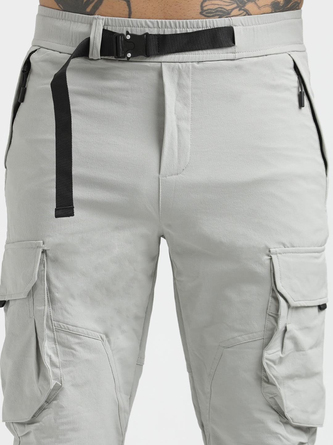 Men Cargo Joggers with Multi-Pocket Design