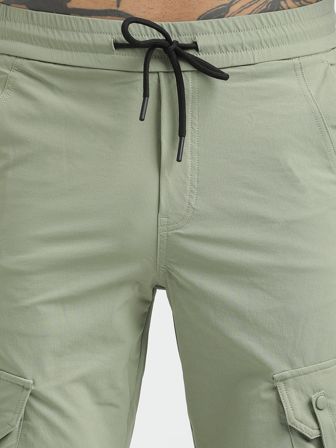 Men Utility Trousers with Elastic Edges