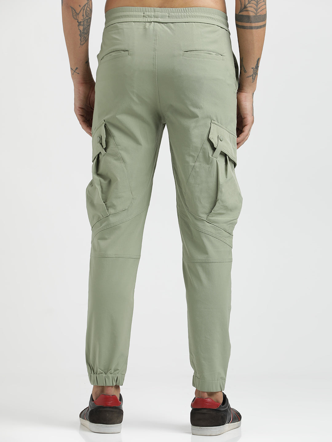 Men Utility Trousers with Elastic Edges