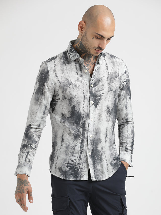 Men Slim Fit Nylon Shirt
