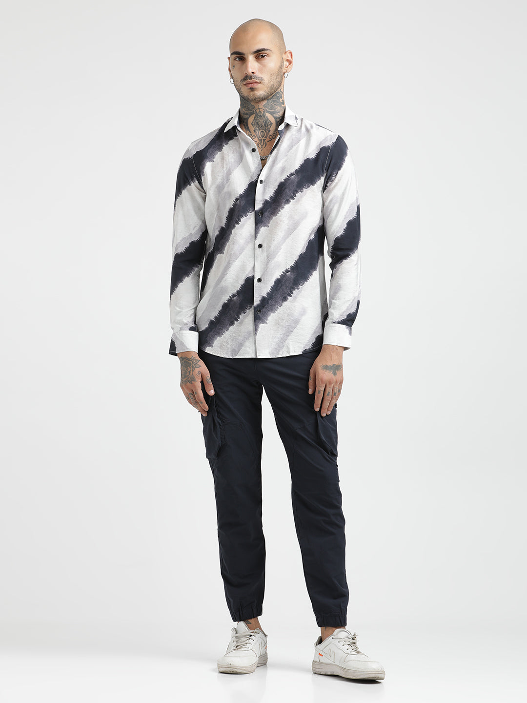Men Slim Fit Nylon Shirt
