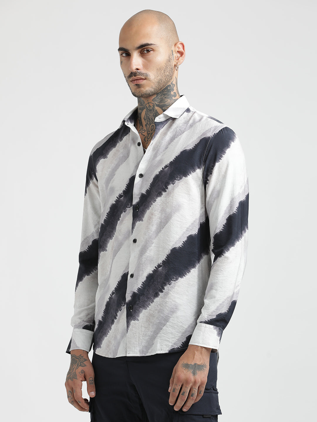Men Slim Fit Nylon Shirt