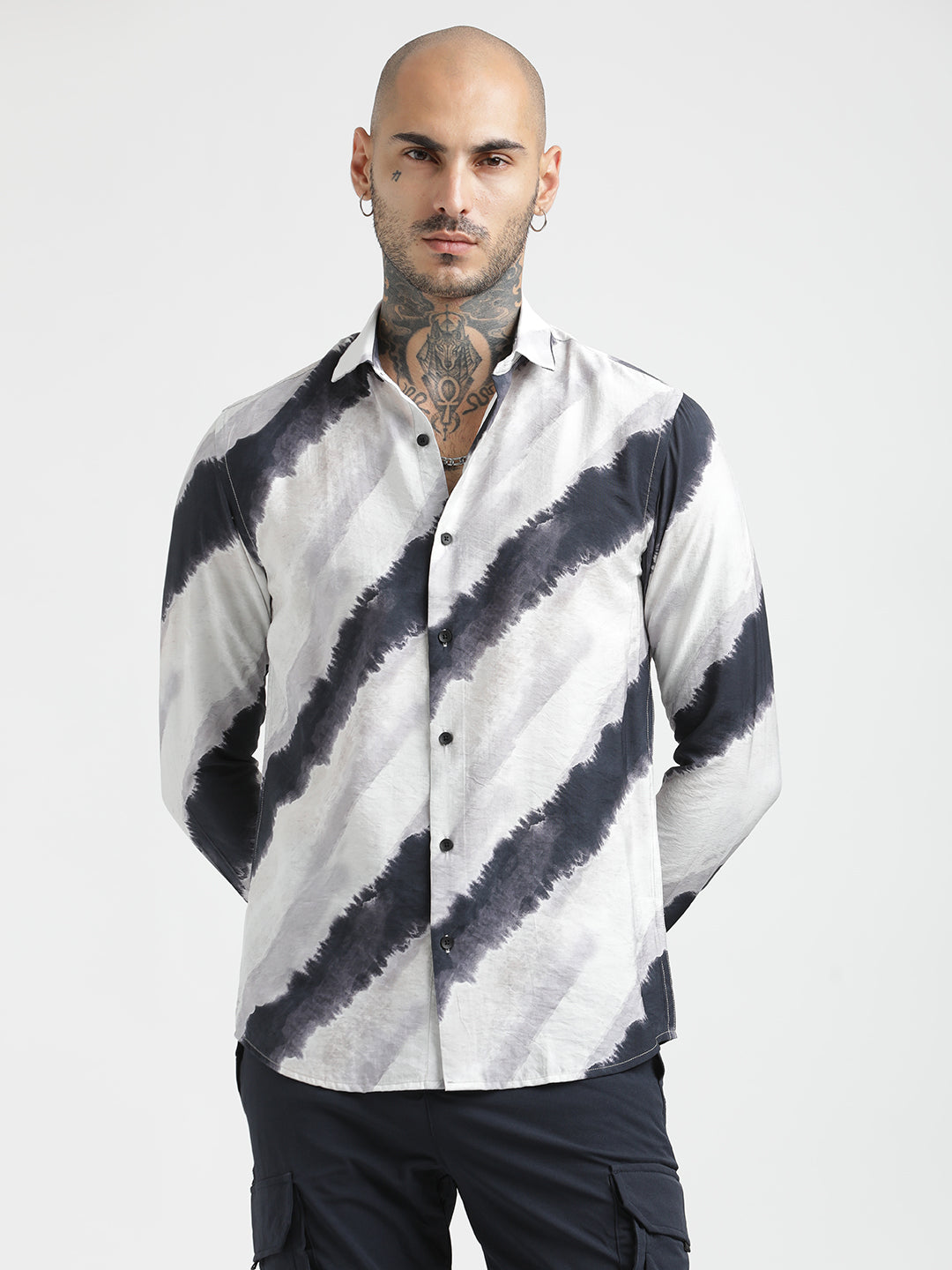 Men Slim Fit Nylon Shirt