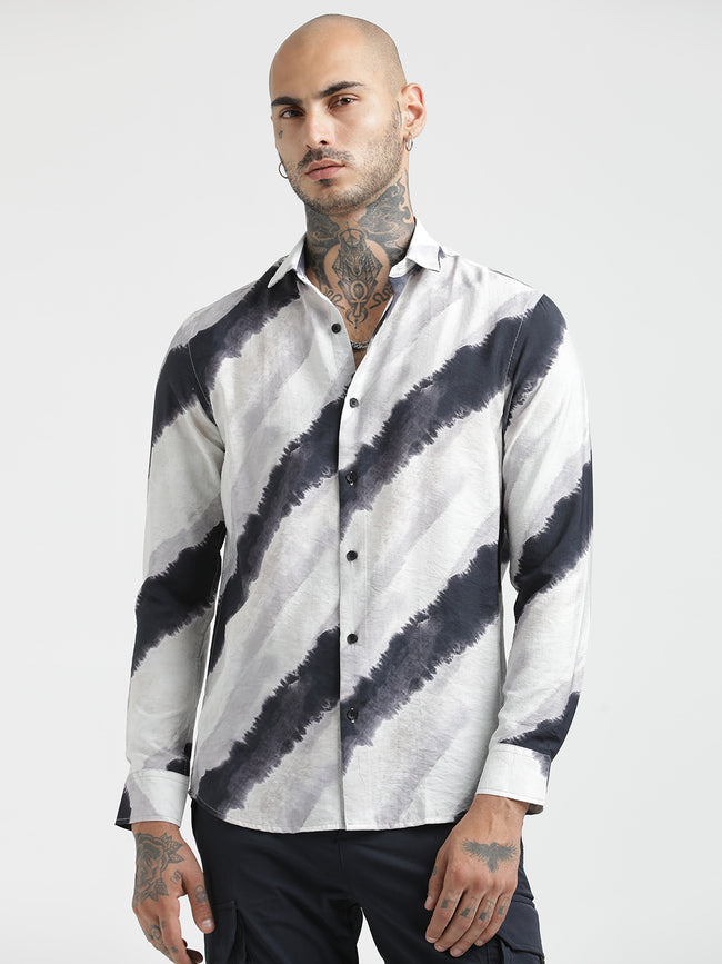 Men Slim Fit Nylon Shirt