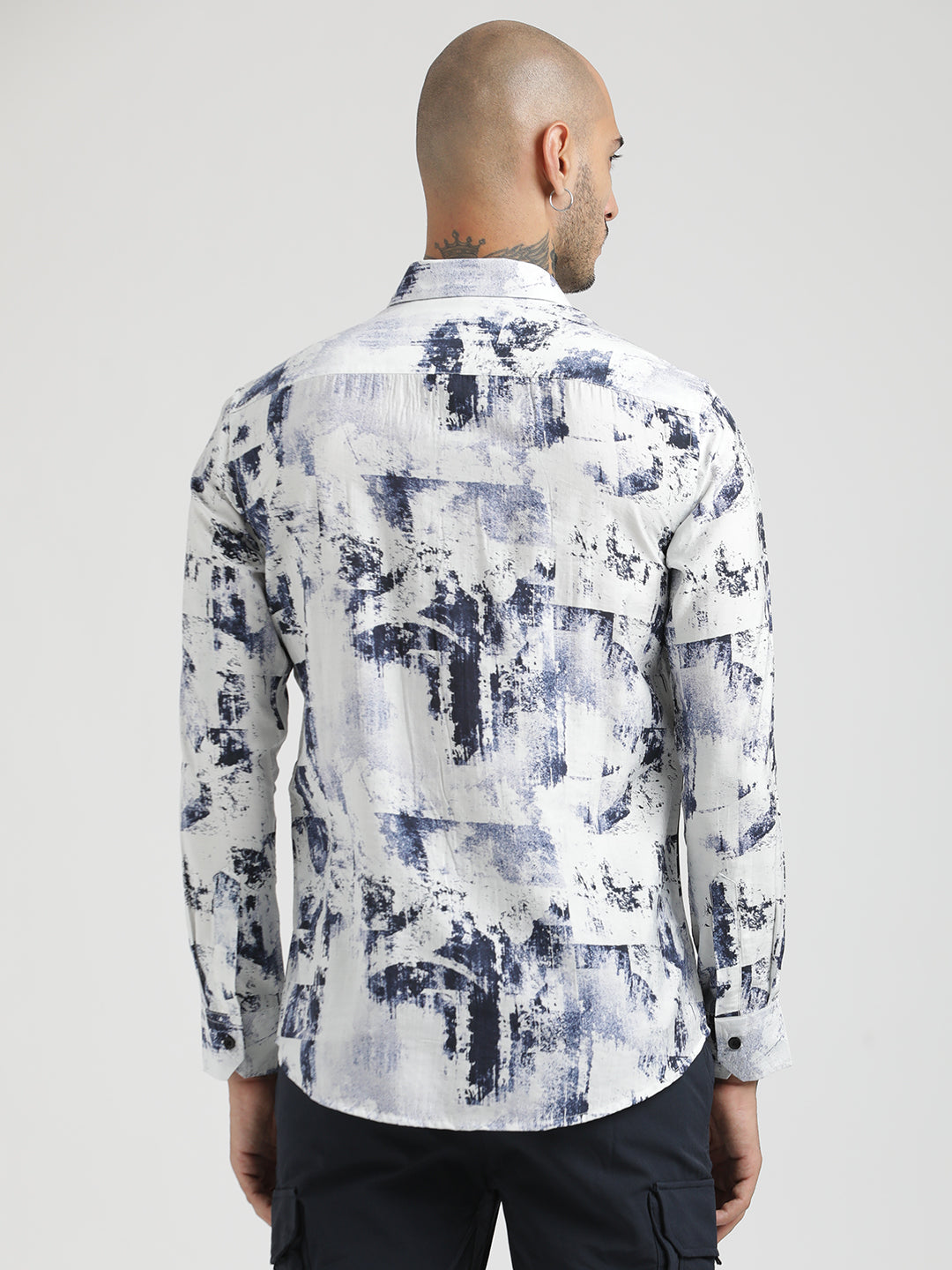 Men Slim Fit Nylon Shirt