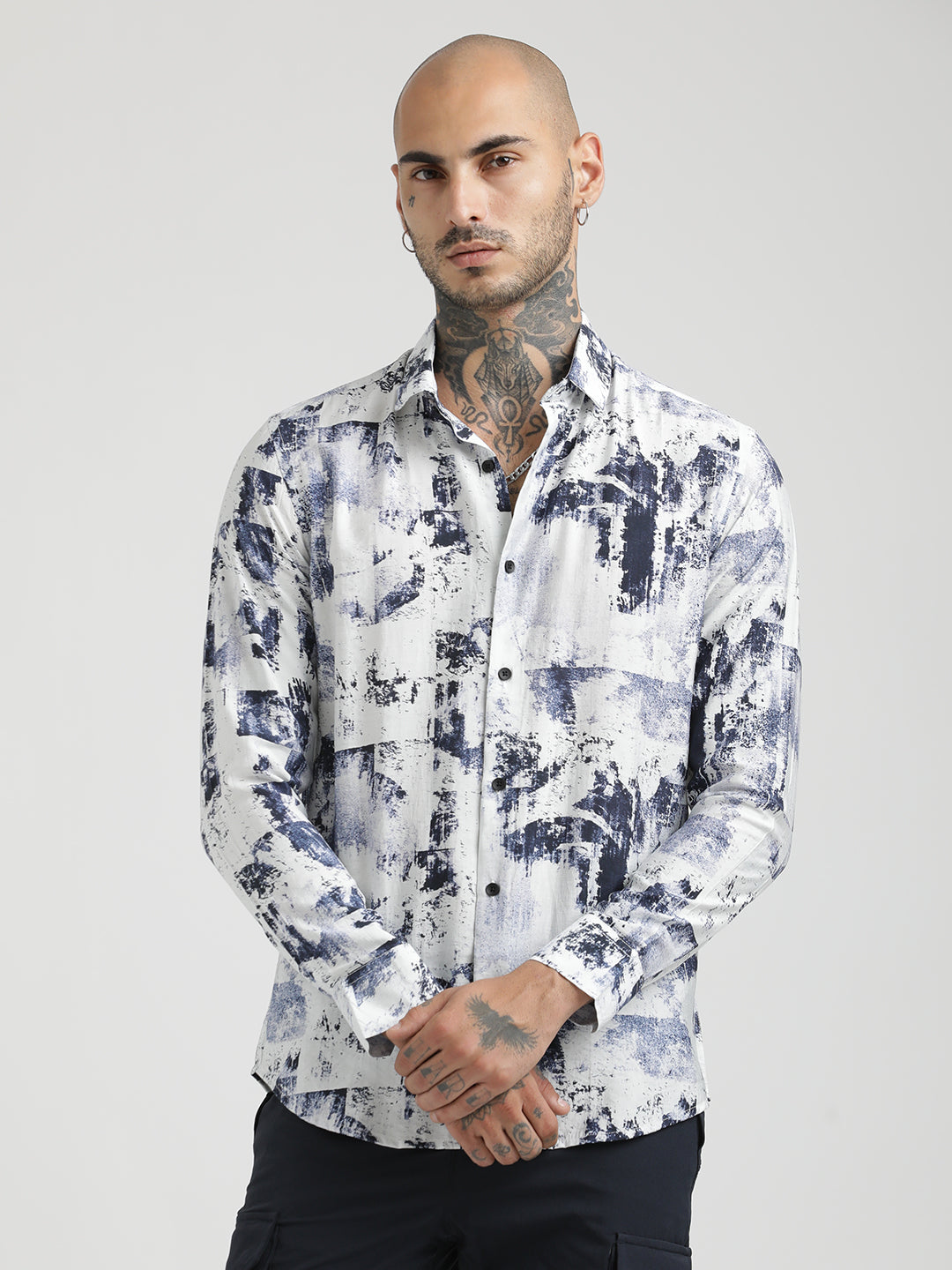 Men Slim Fit Nylon Shirt