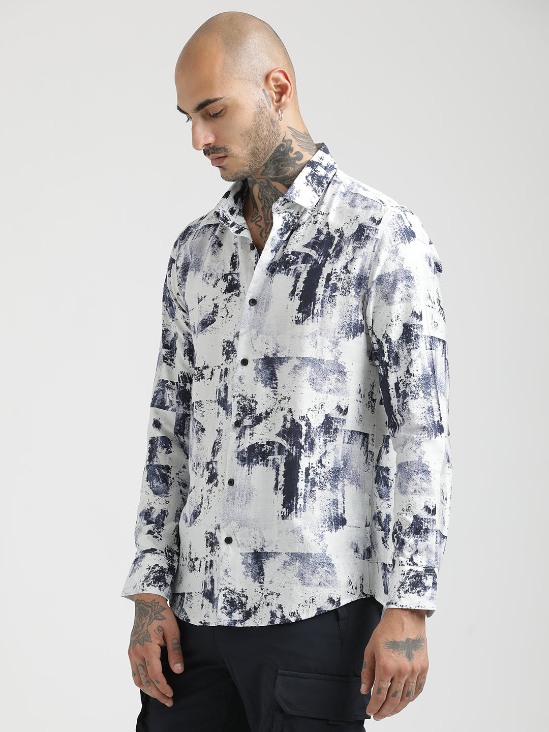 Men Slim Fit Nylon Shirt