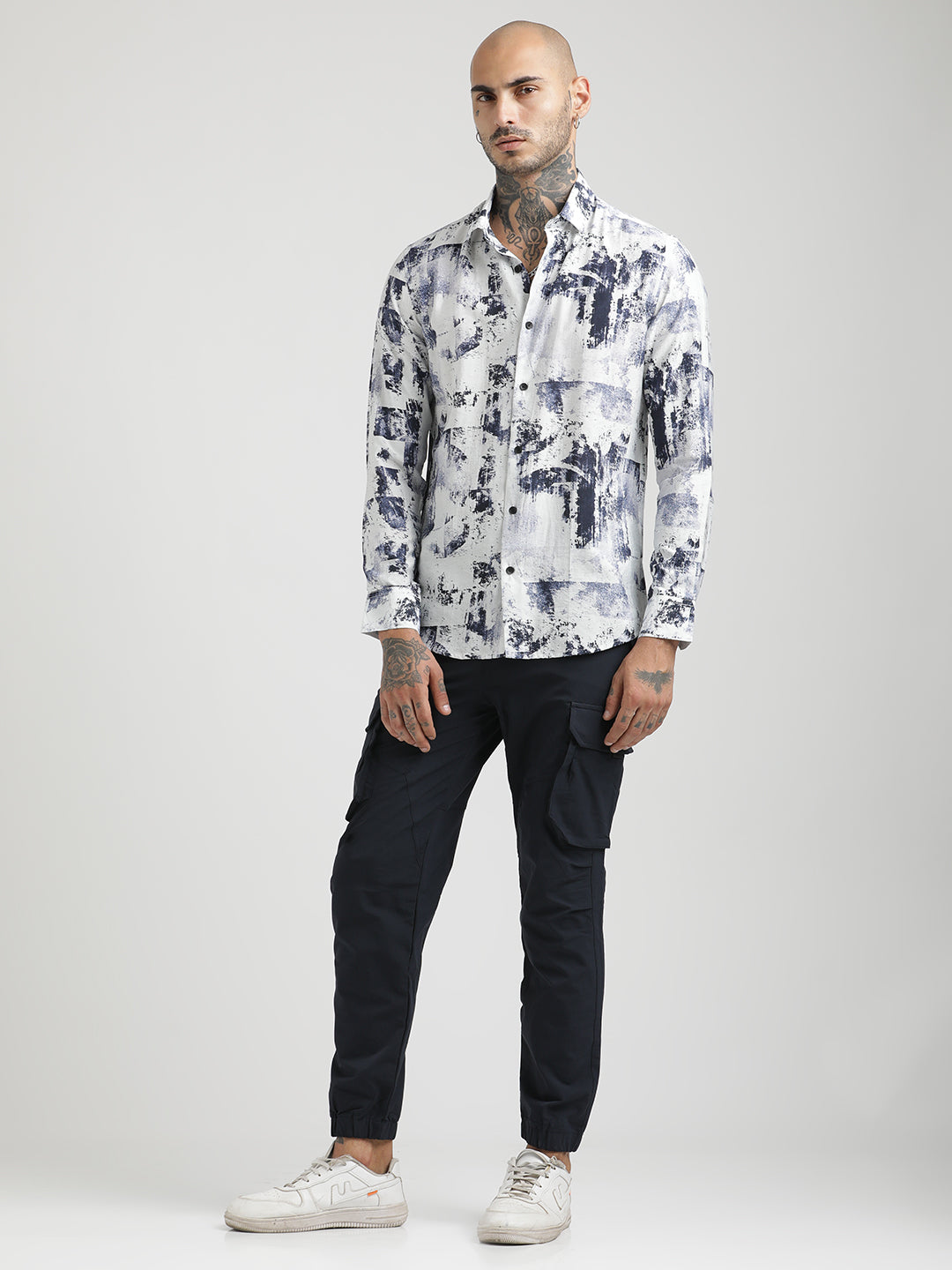 Men Slim Fit Nylon Shirt