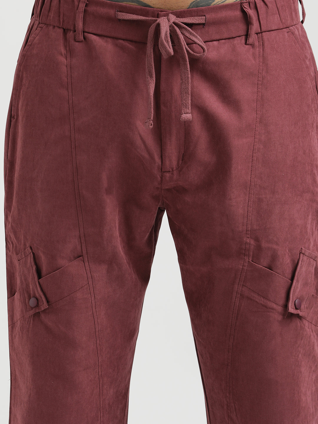 Men Velvet Cargo Trousers