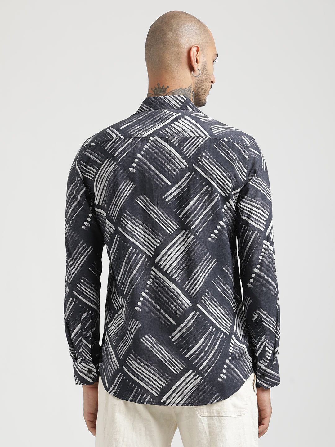 Men Slim Fit Nylon Shirt