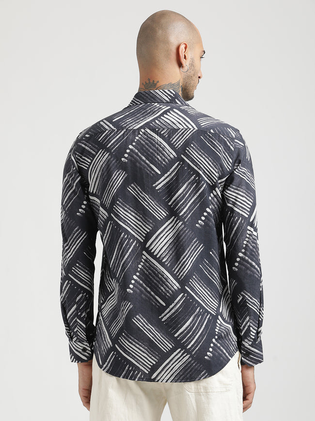 Men Slim Fit Nylon Shirt