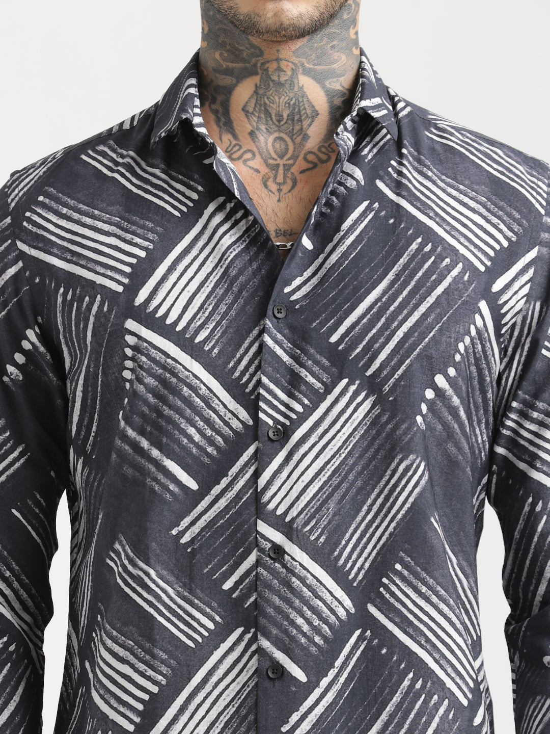 Men Slim Fit Nylon Shirt