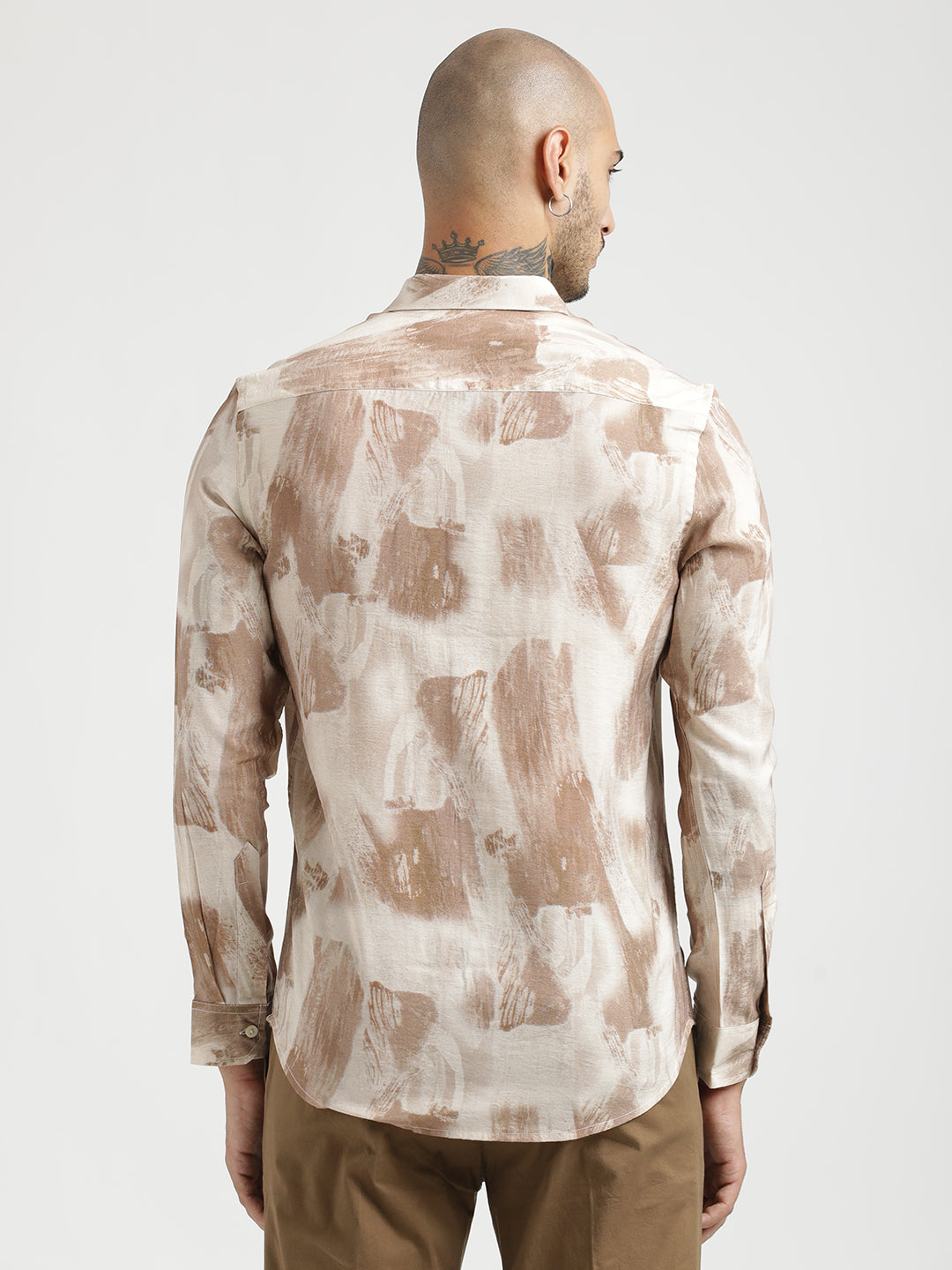 Men Slim Fit Nylon Shirt
