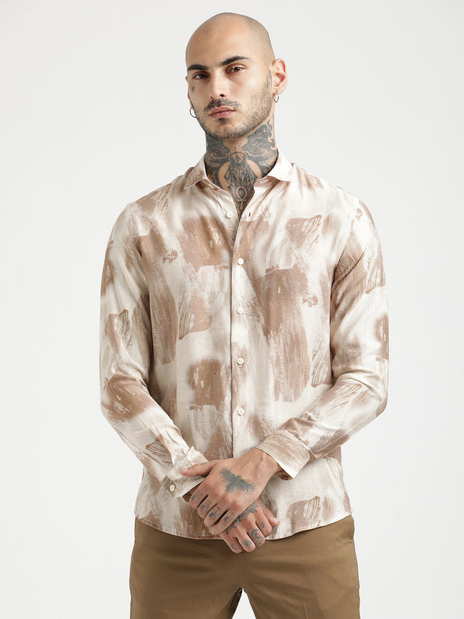 Men Slim Fit Nylon Shirt