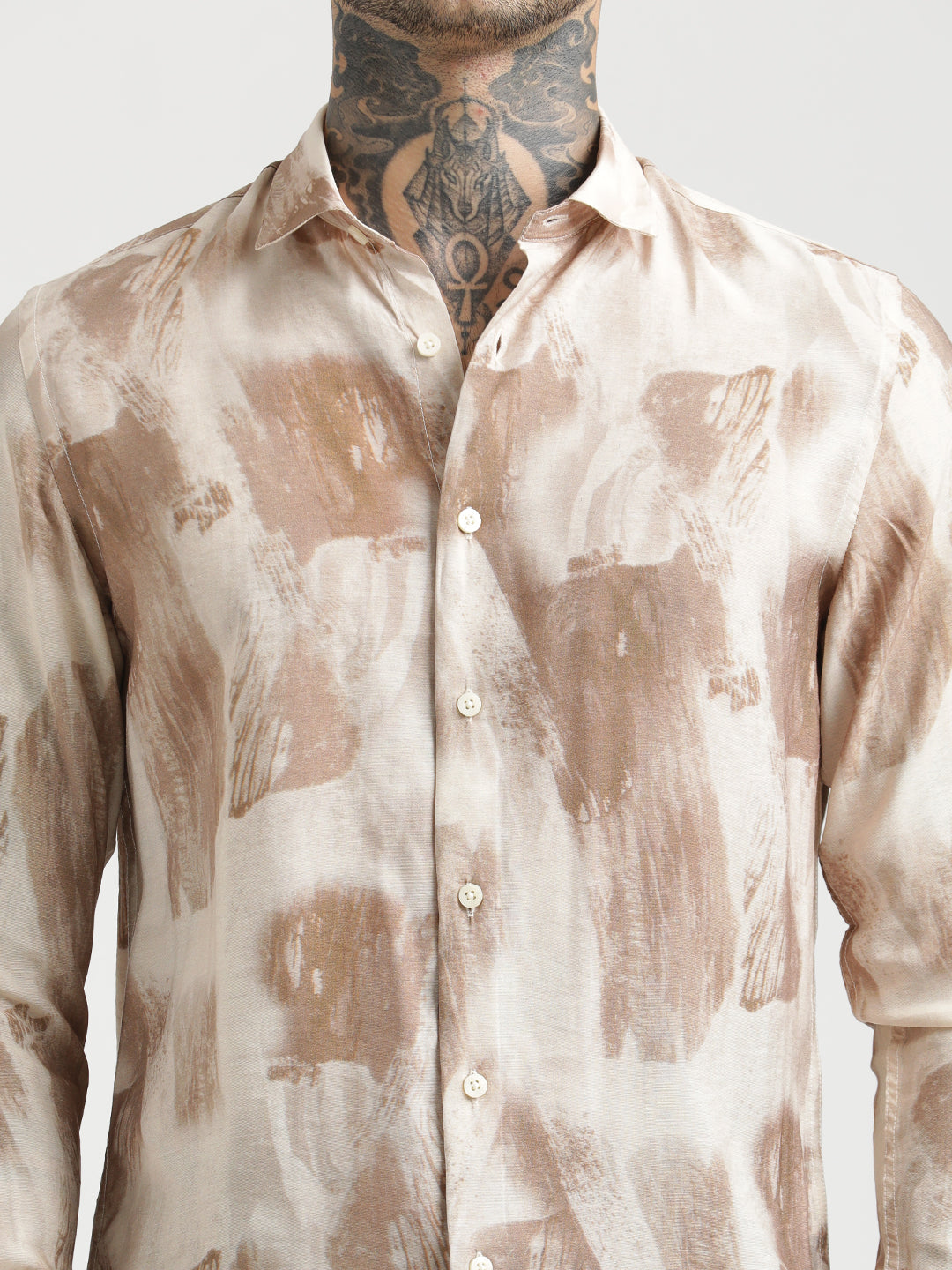 Men Slim Fit Nylon Shirt
