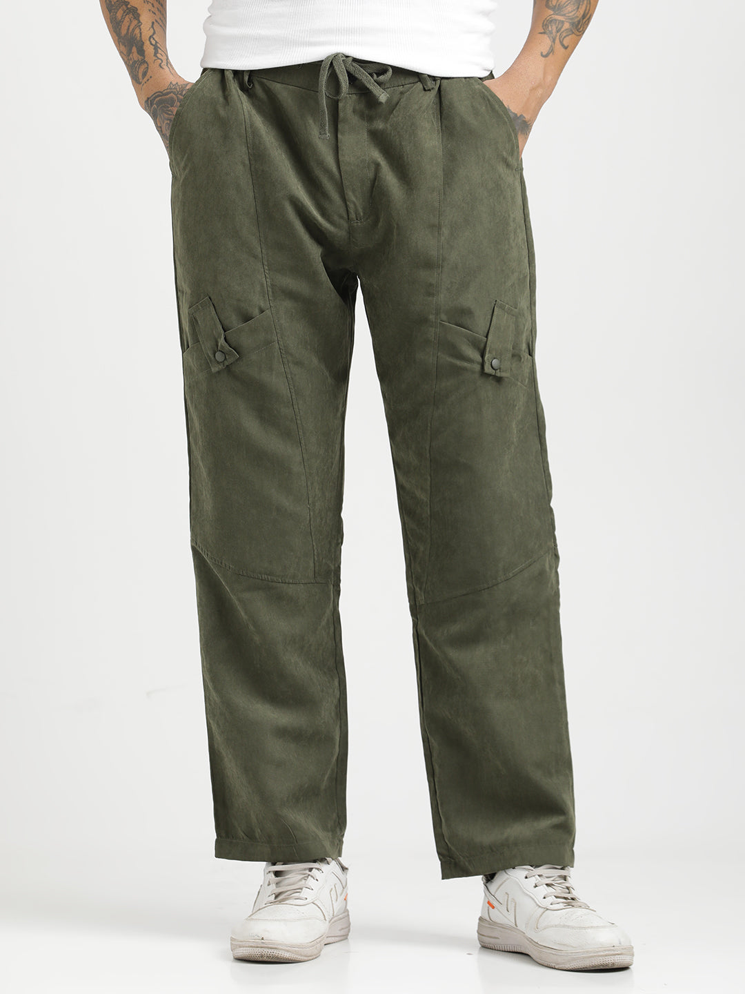 Men  Velvet Cargo Trousers