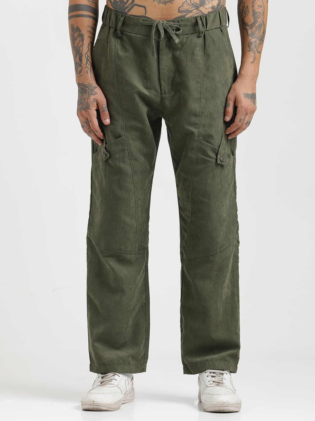 Men  Velvet Cargo Trousers