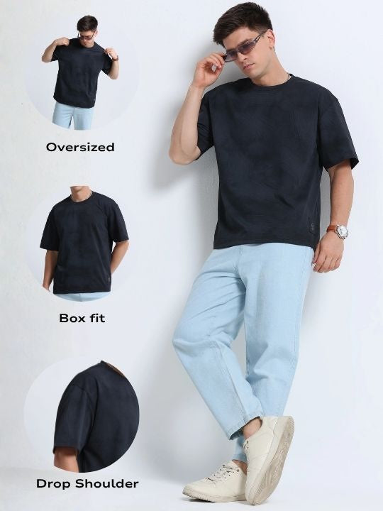 Men Black Oversized T-Shirt