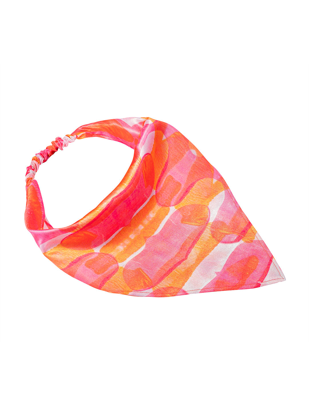 Pink Abstract Headscarf Headband with Elastic