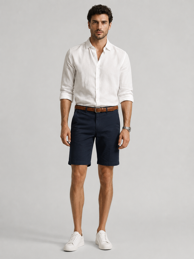 Men Navy Everyday Smart Shorts