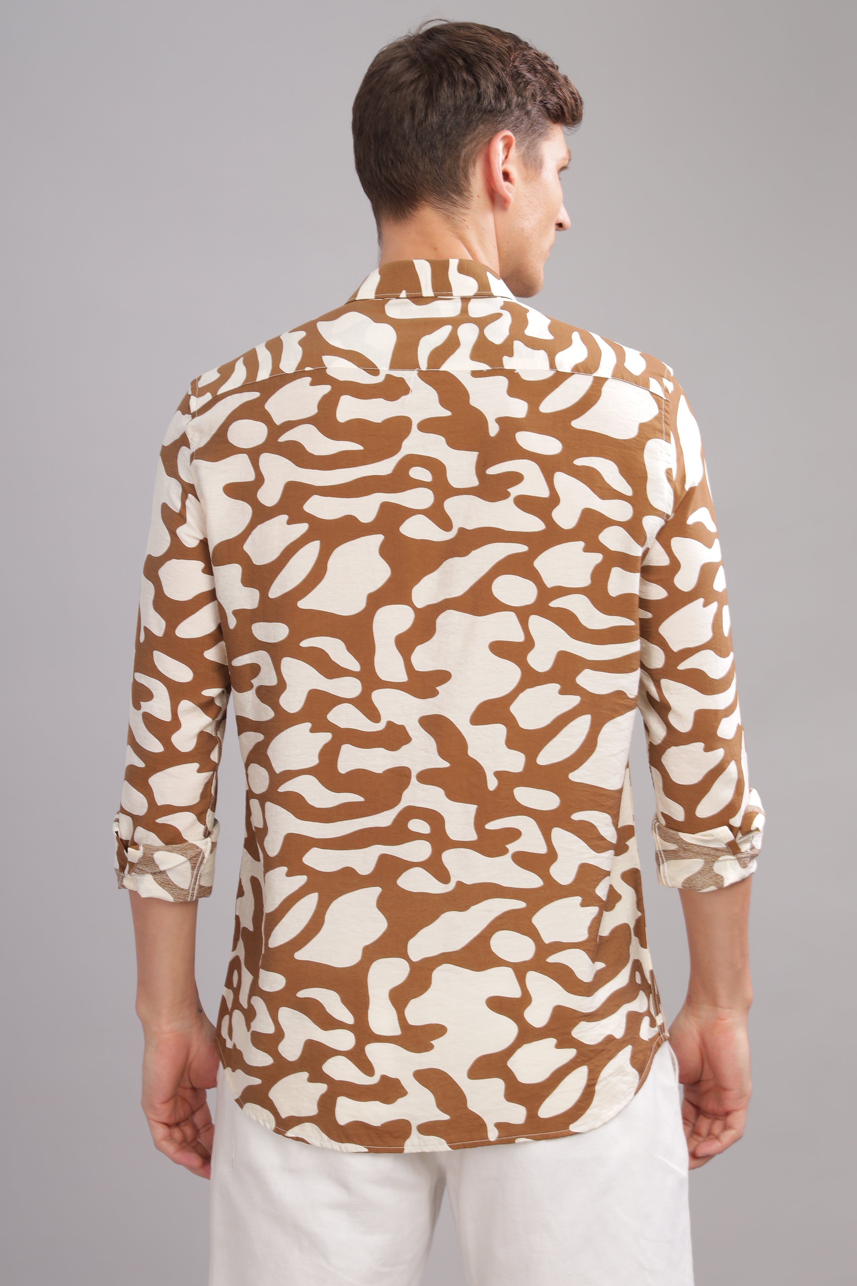 Men Brown Slim Fit Shirt