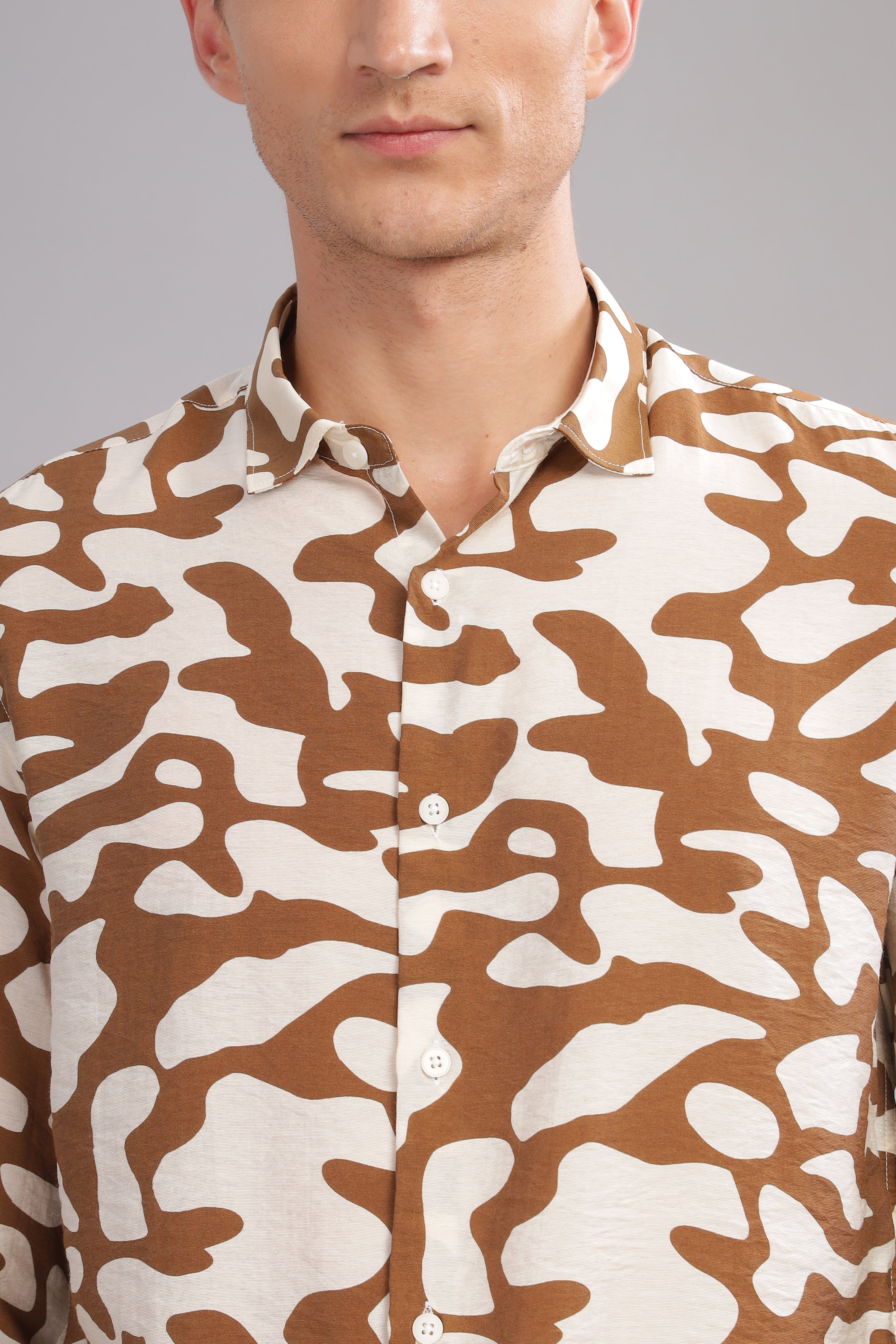 Men Brown Slim Fit Shirt