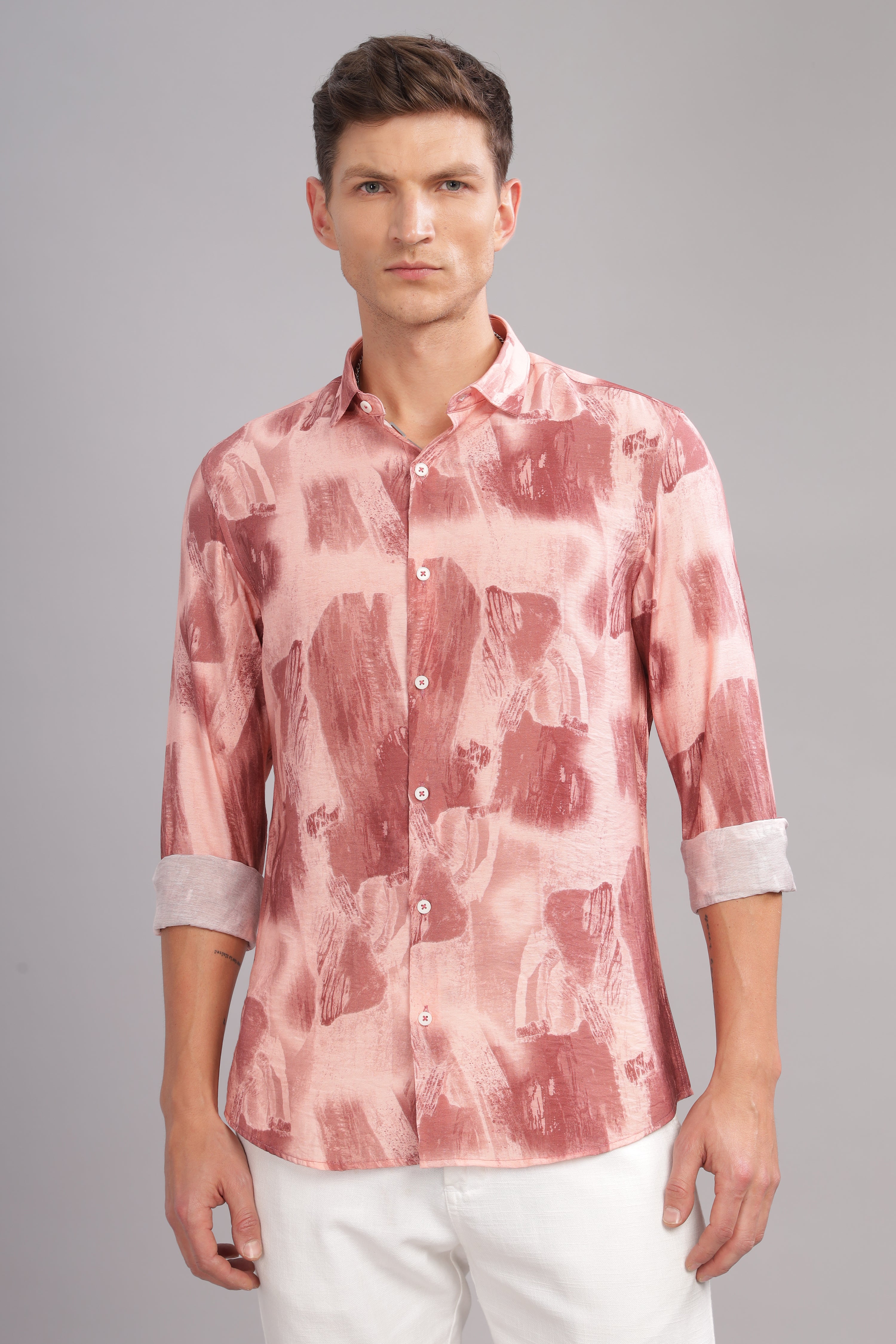 Men Pink Slim Fit Shirt