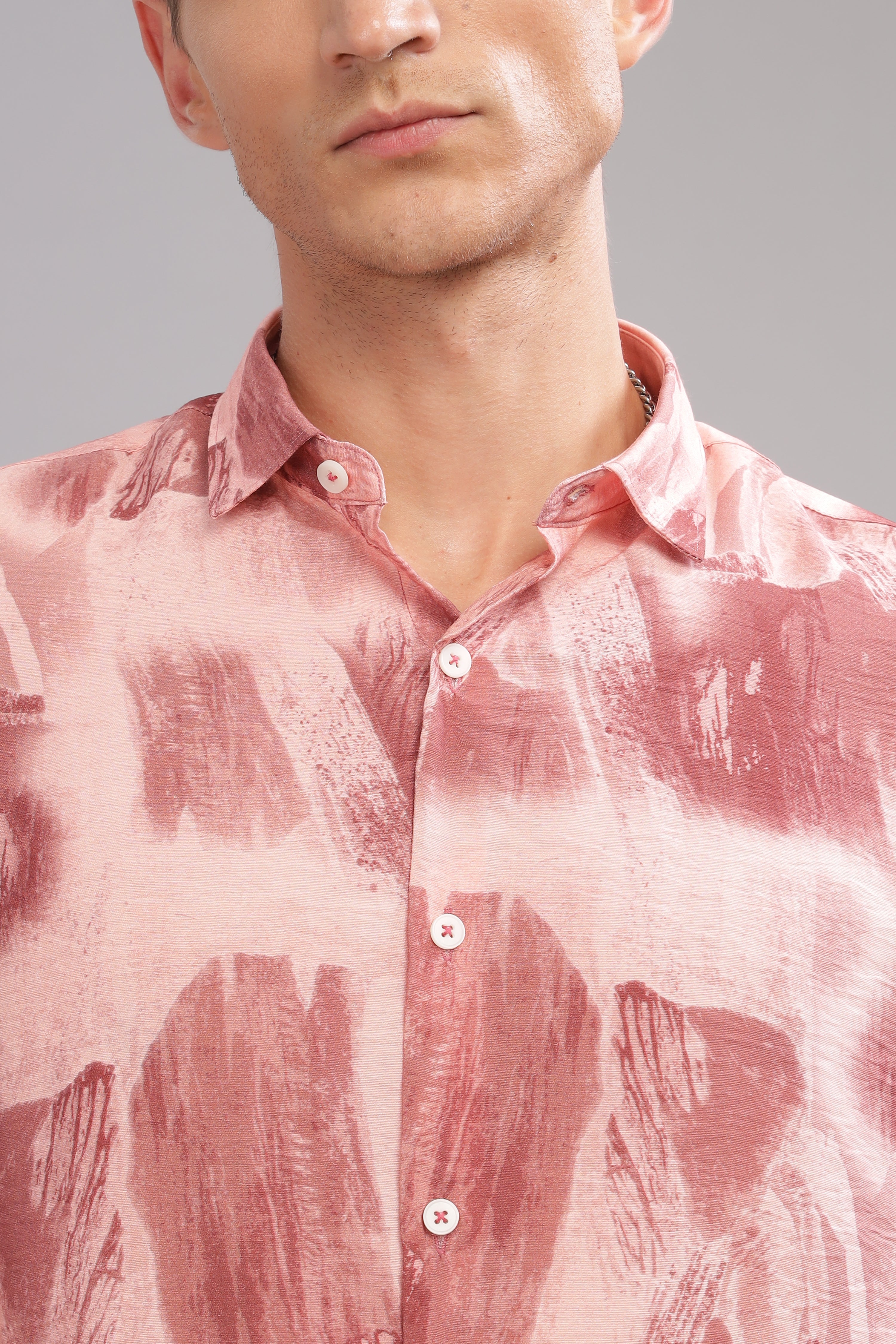 Men Pink Slim Fit Shirt
