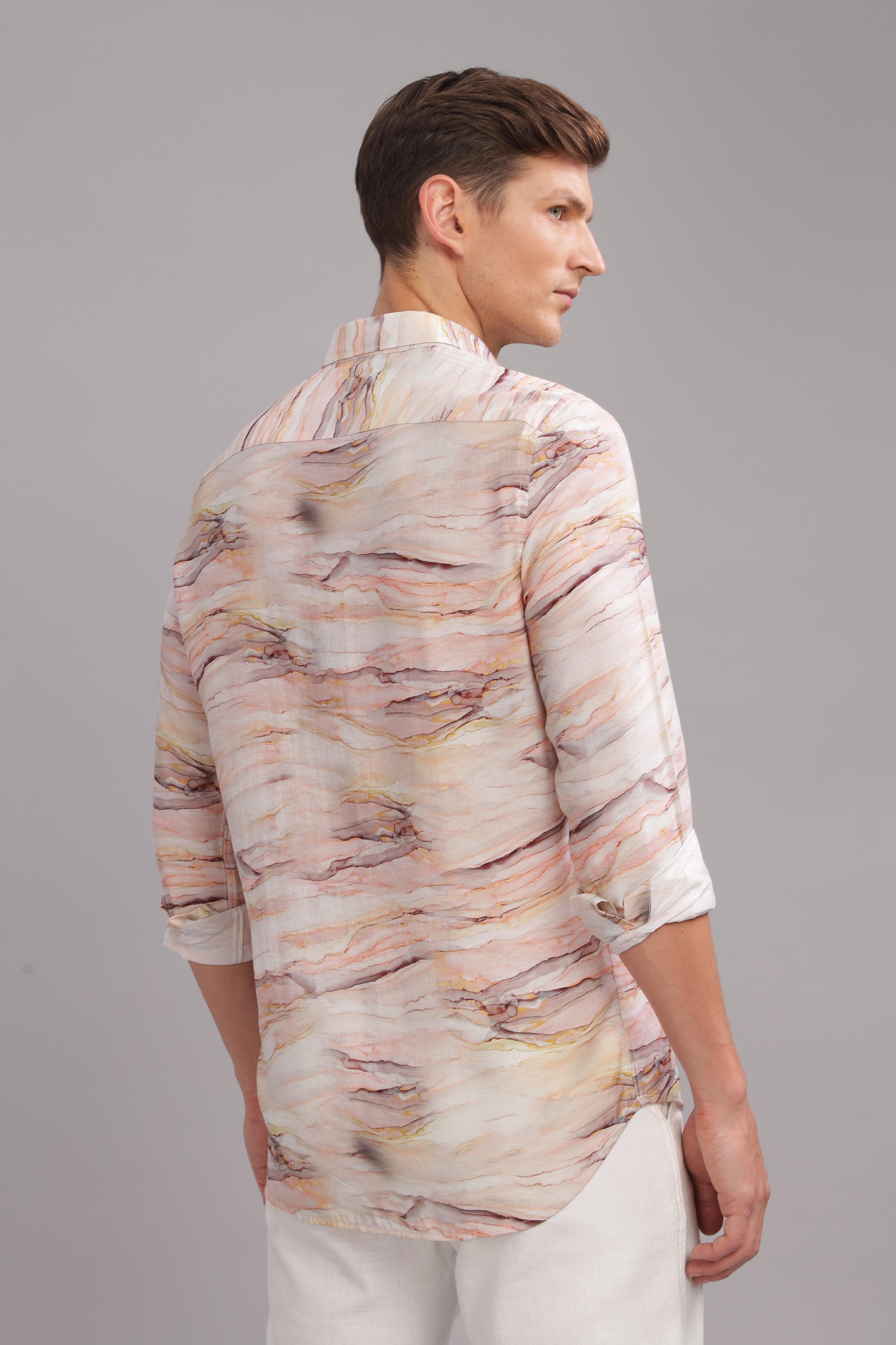 Men White Slim Fit Shirt