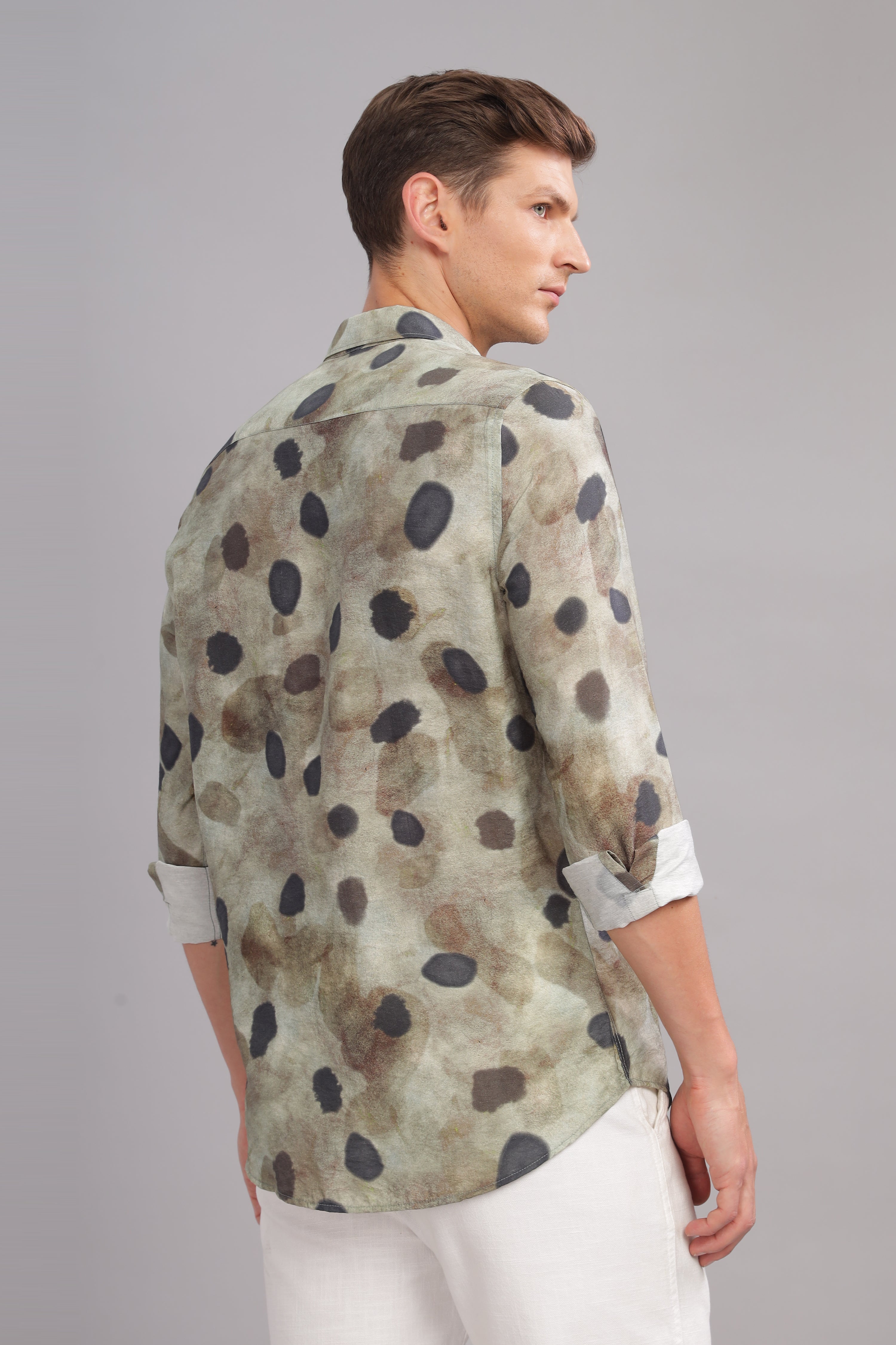 Men Green Slim Fit Shirt