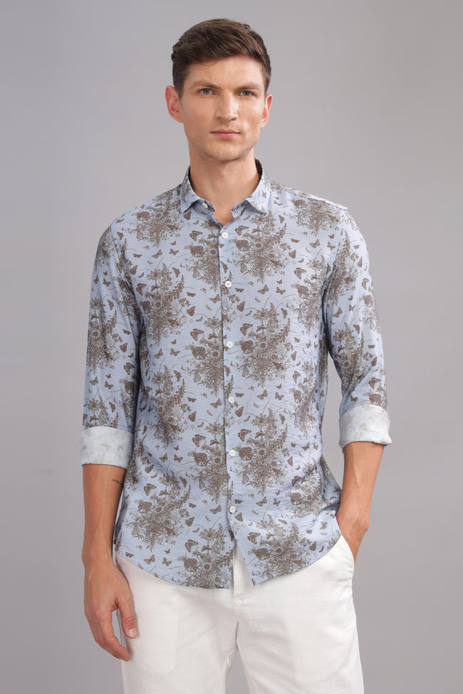 Men Blue Slim Fit Shirt