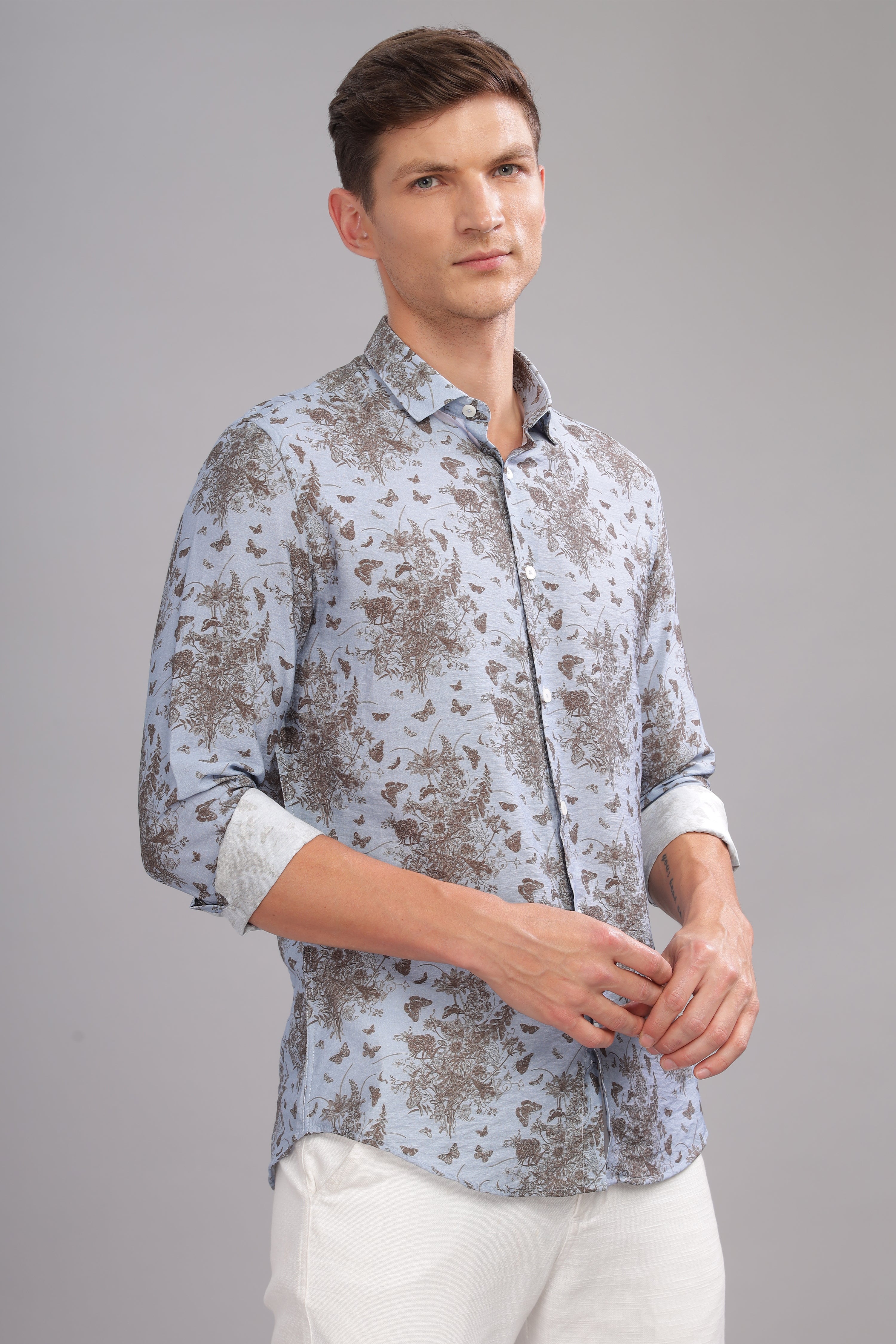 Men Blue Slim Fit Shirt