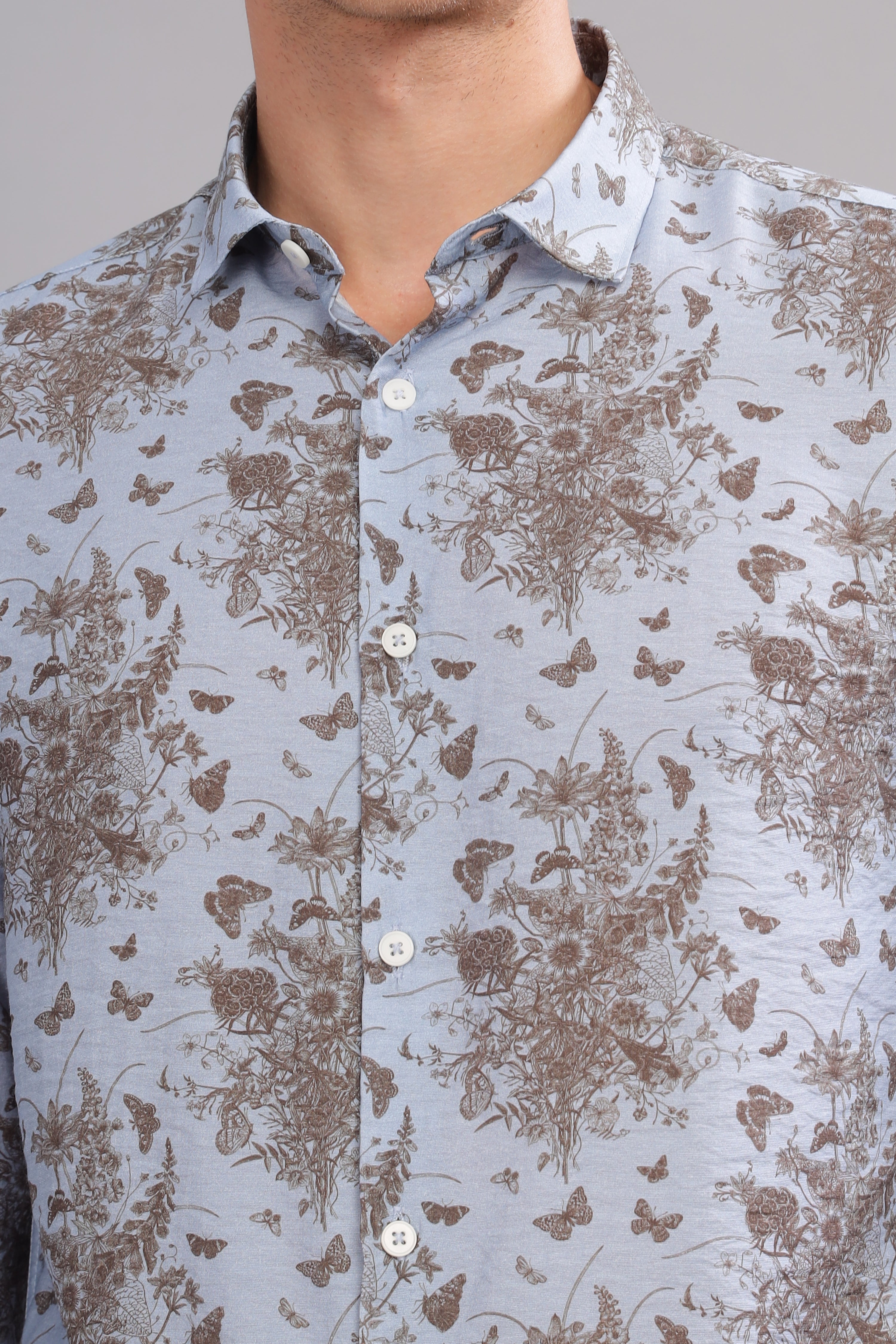 Men Blue Slim Fit Shirt