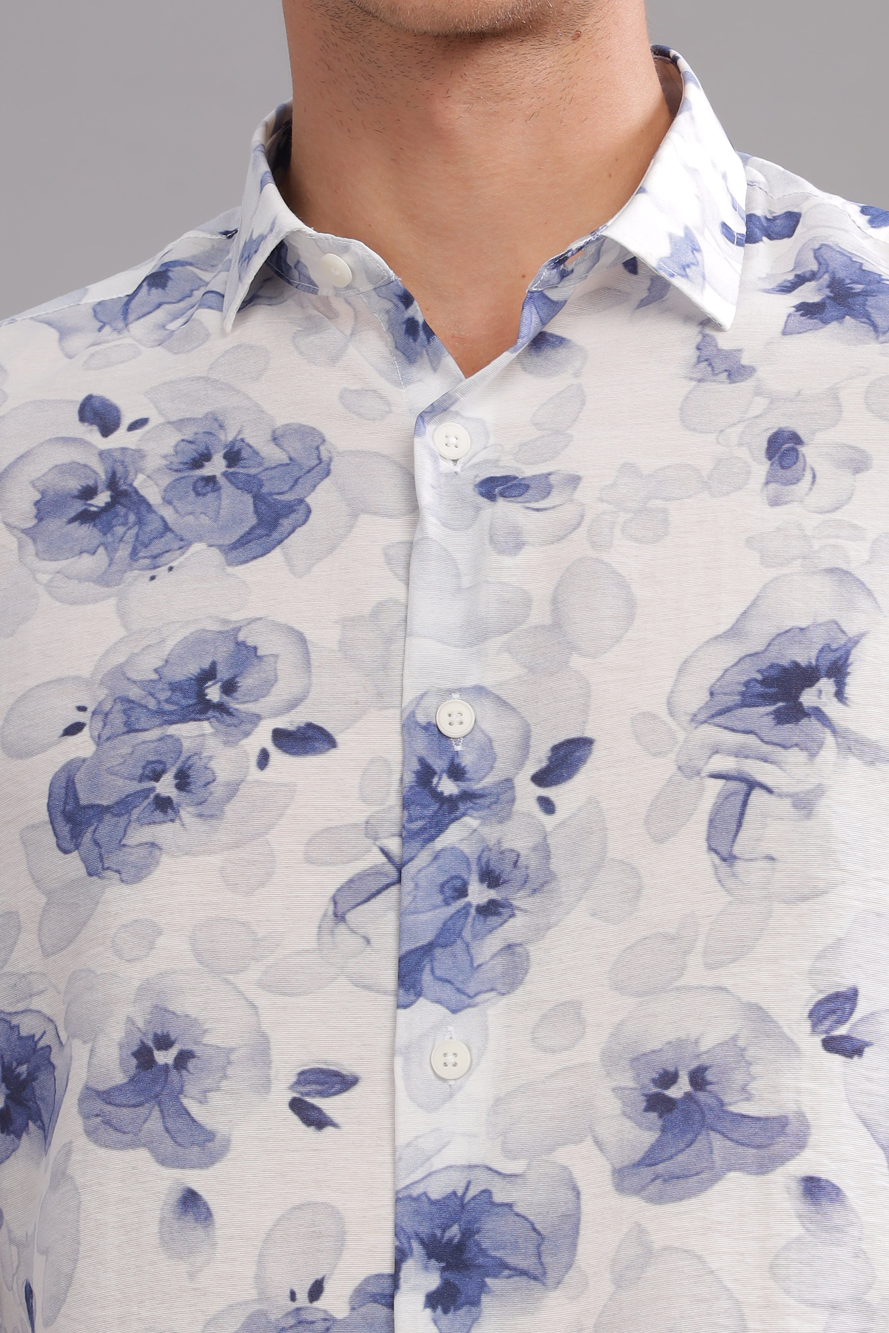 Men Navy Slim Fit Shirt
