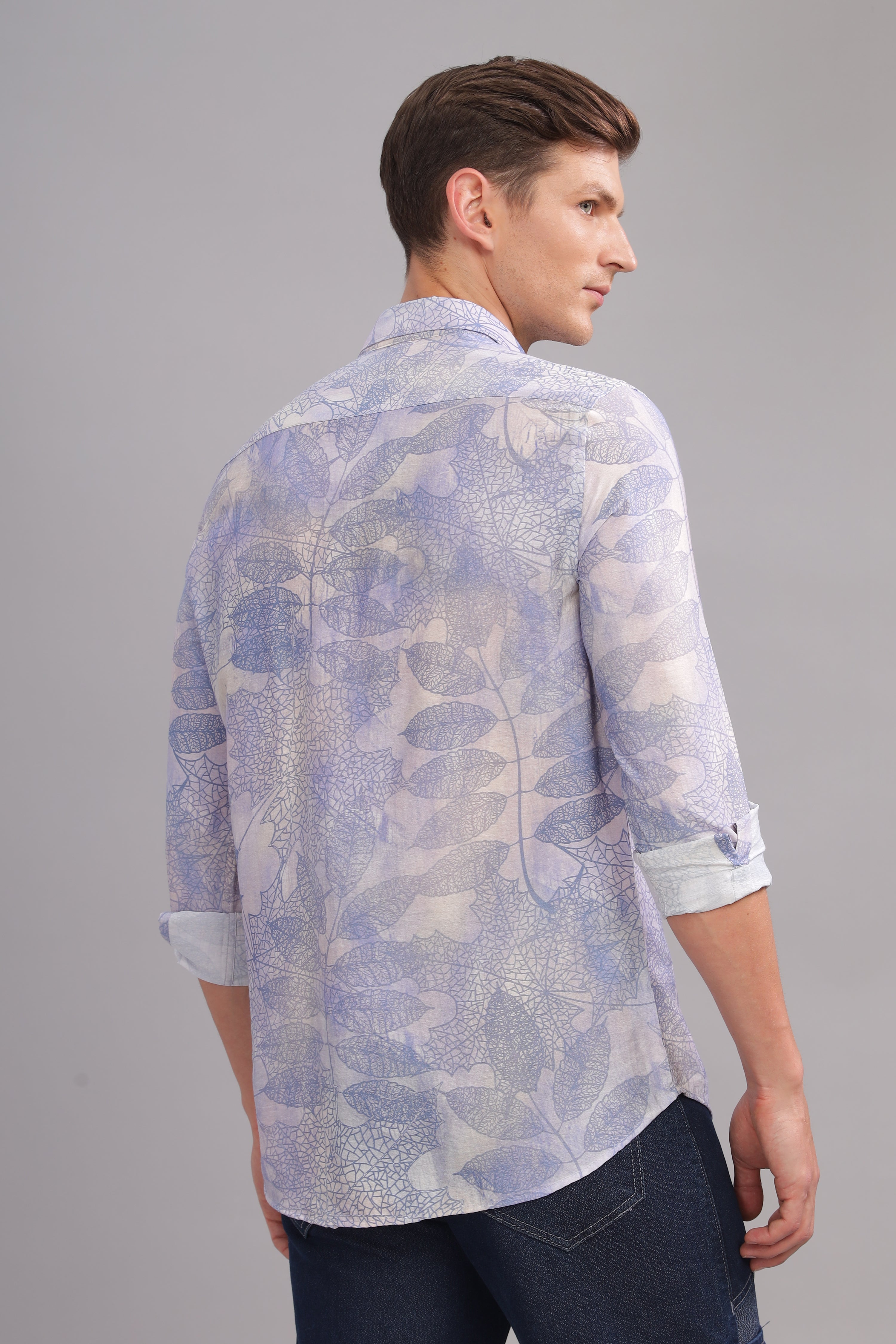 Men Purple Slim Fit Shirt