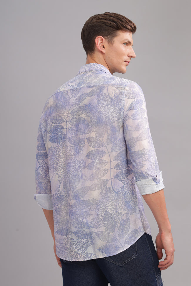 Men Purple Slim Fit Shirt