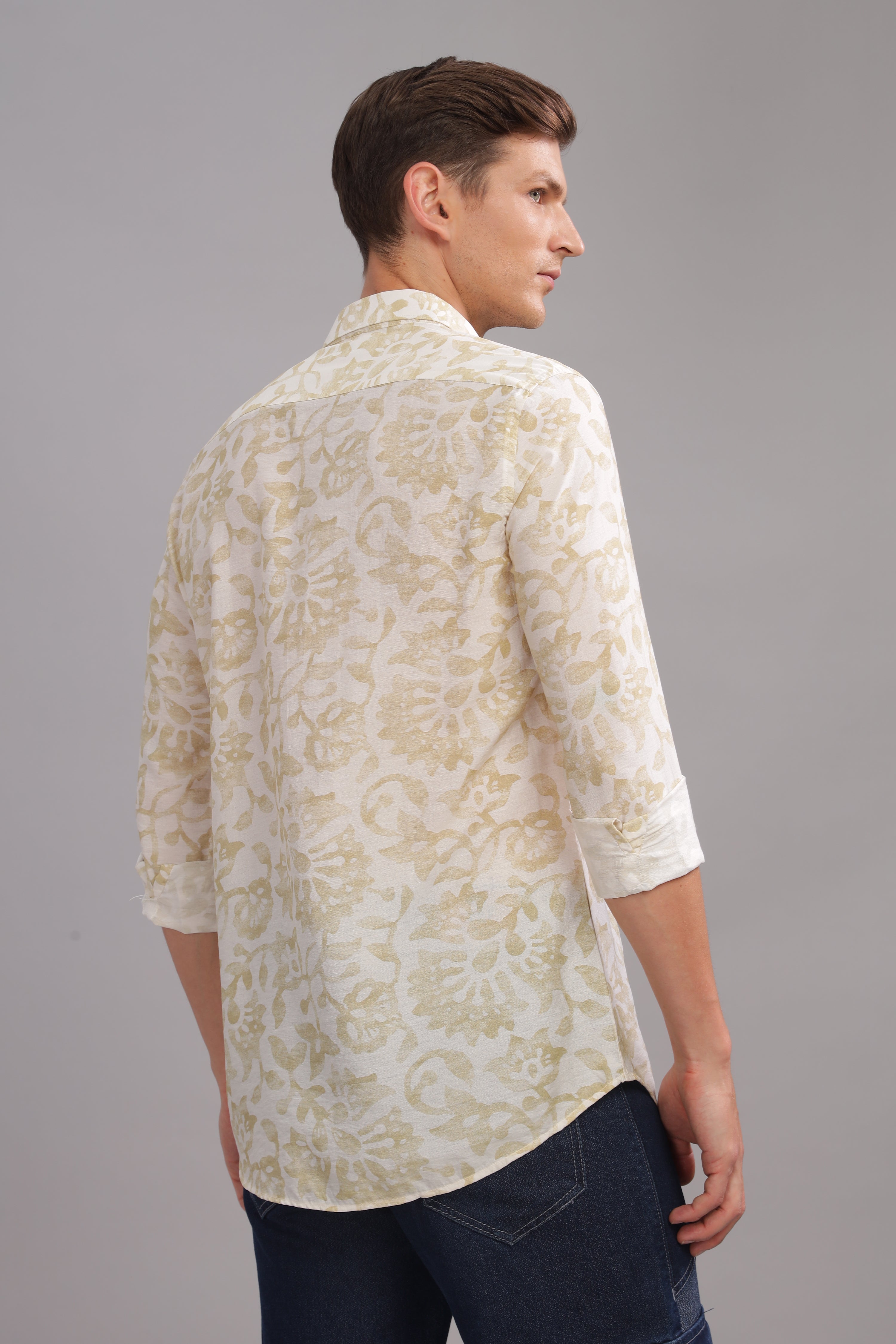 Men White Slim Fit Shirt