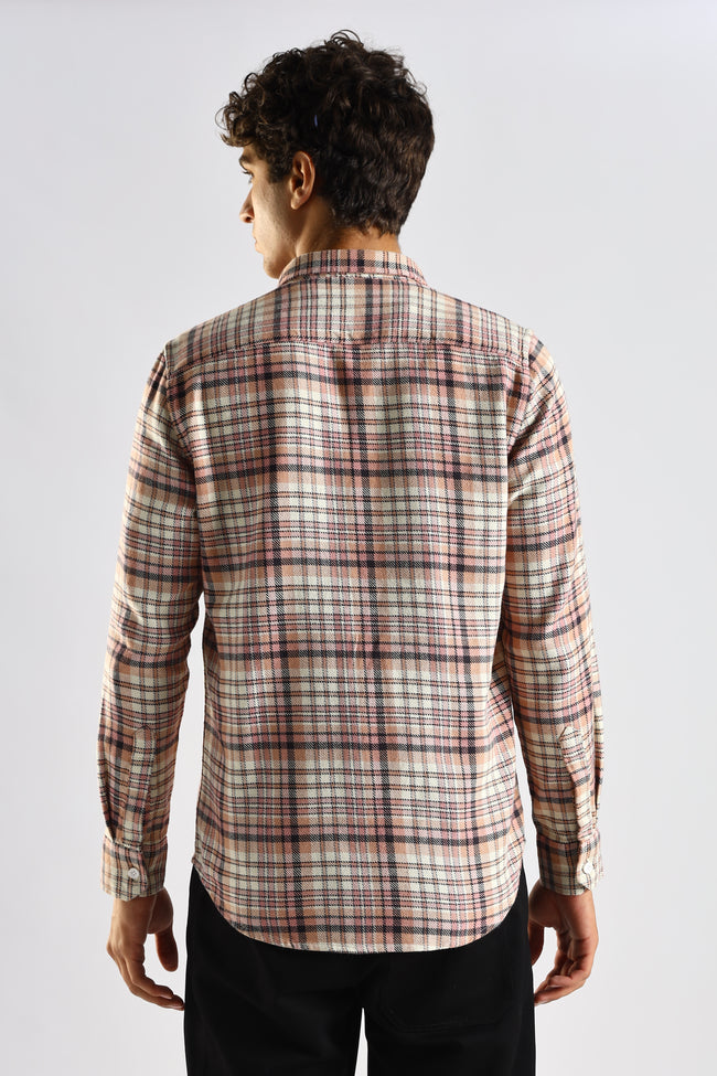 Men Pink Cotton Blend Checked Shirt