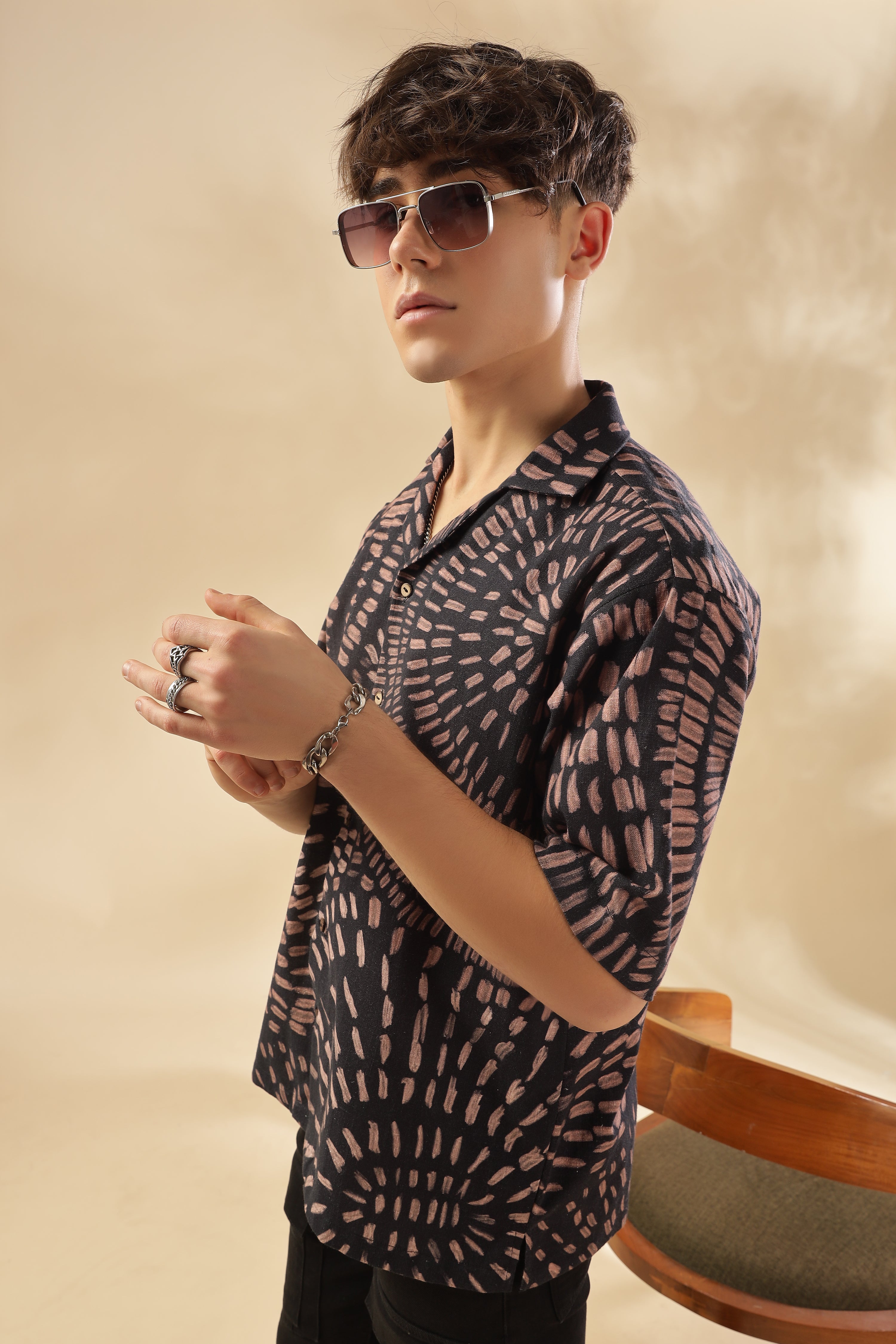 Men State Of Flow Viscose Silk Shirt