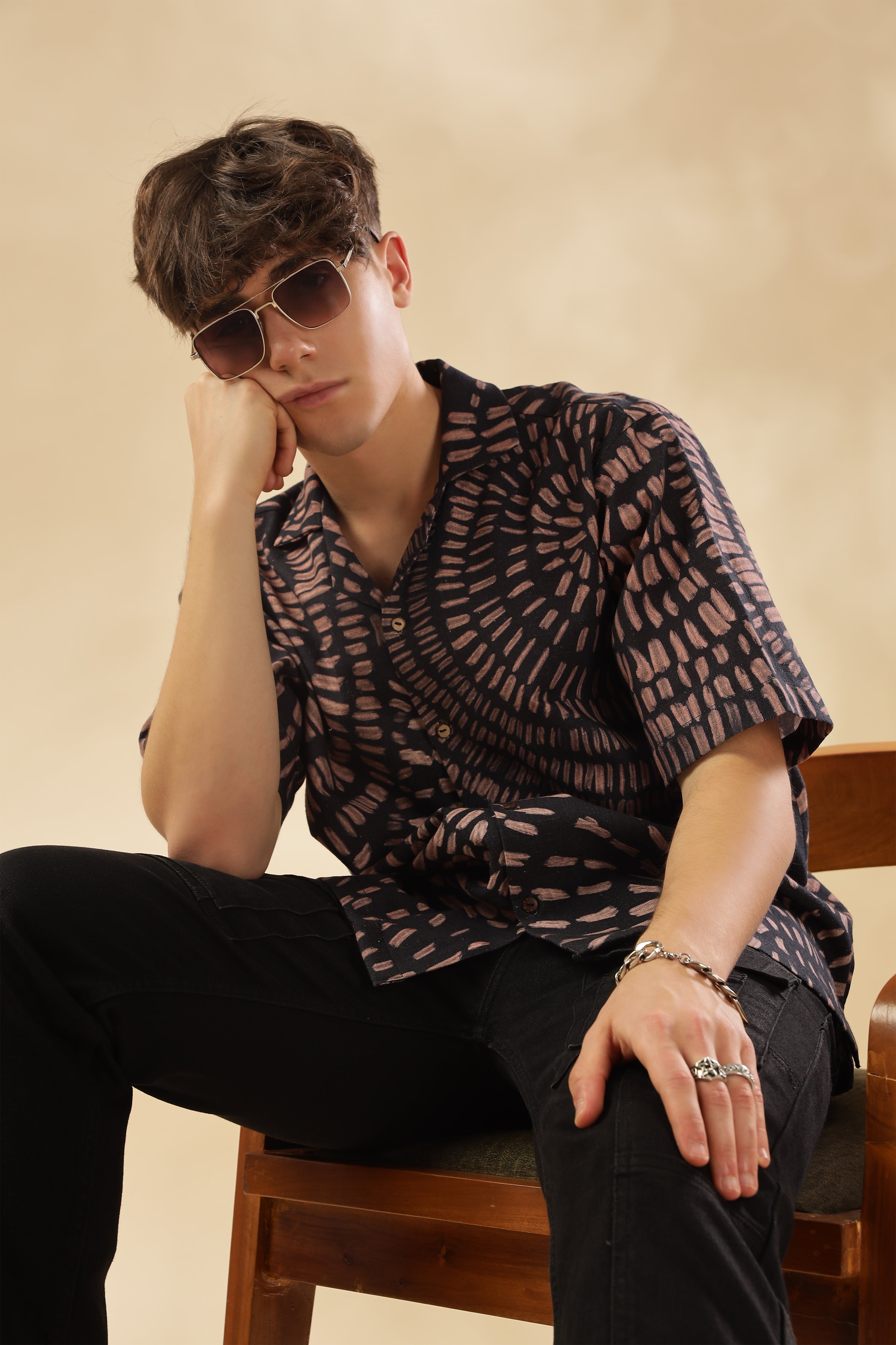 Men State Of Flow Viscose Silk Shirt