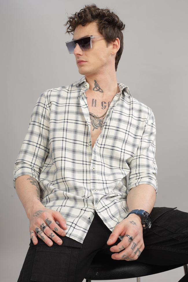 Men White Slim Fit Shirt