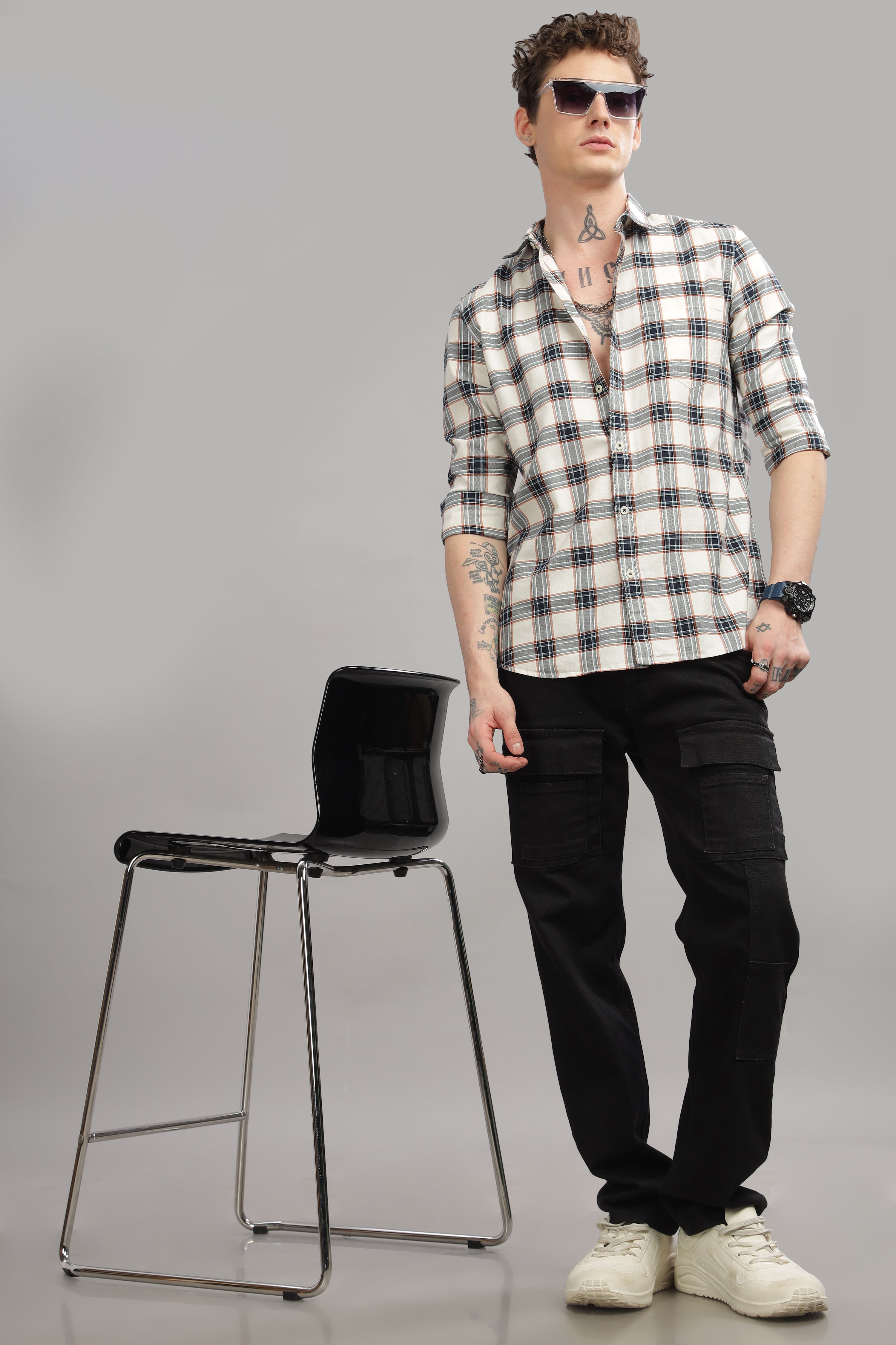 Men White Slim Fit Shirt
