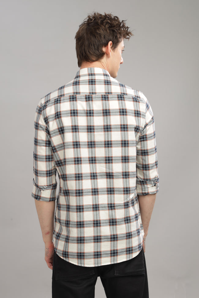 Men White Slim Fit Shirt