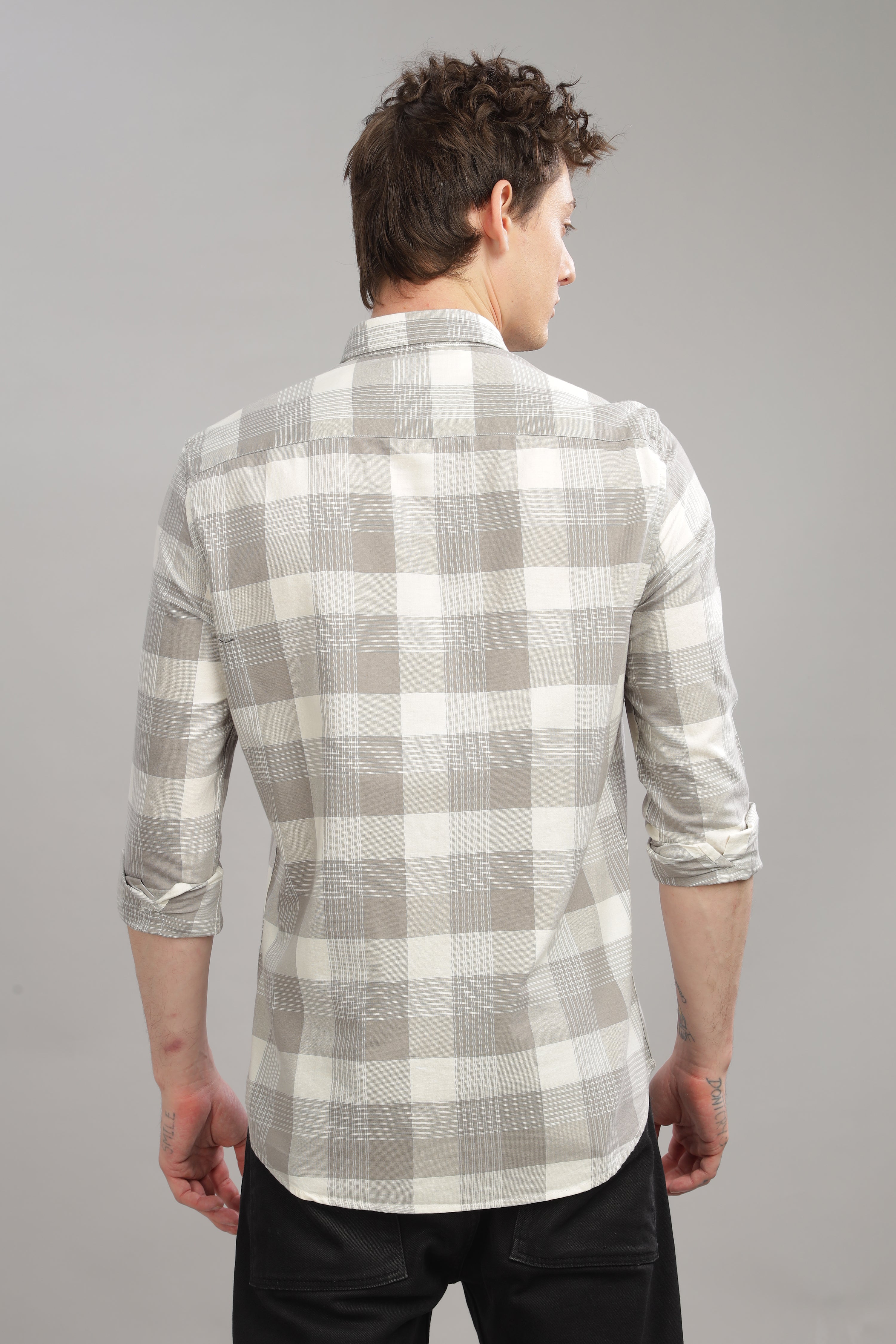 Men Grey Slim Fit Shirt