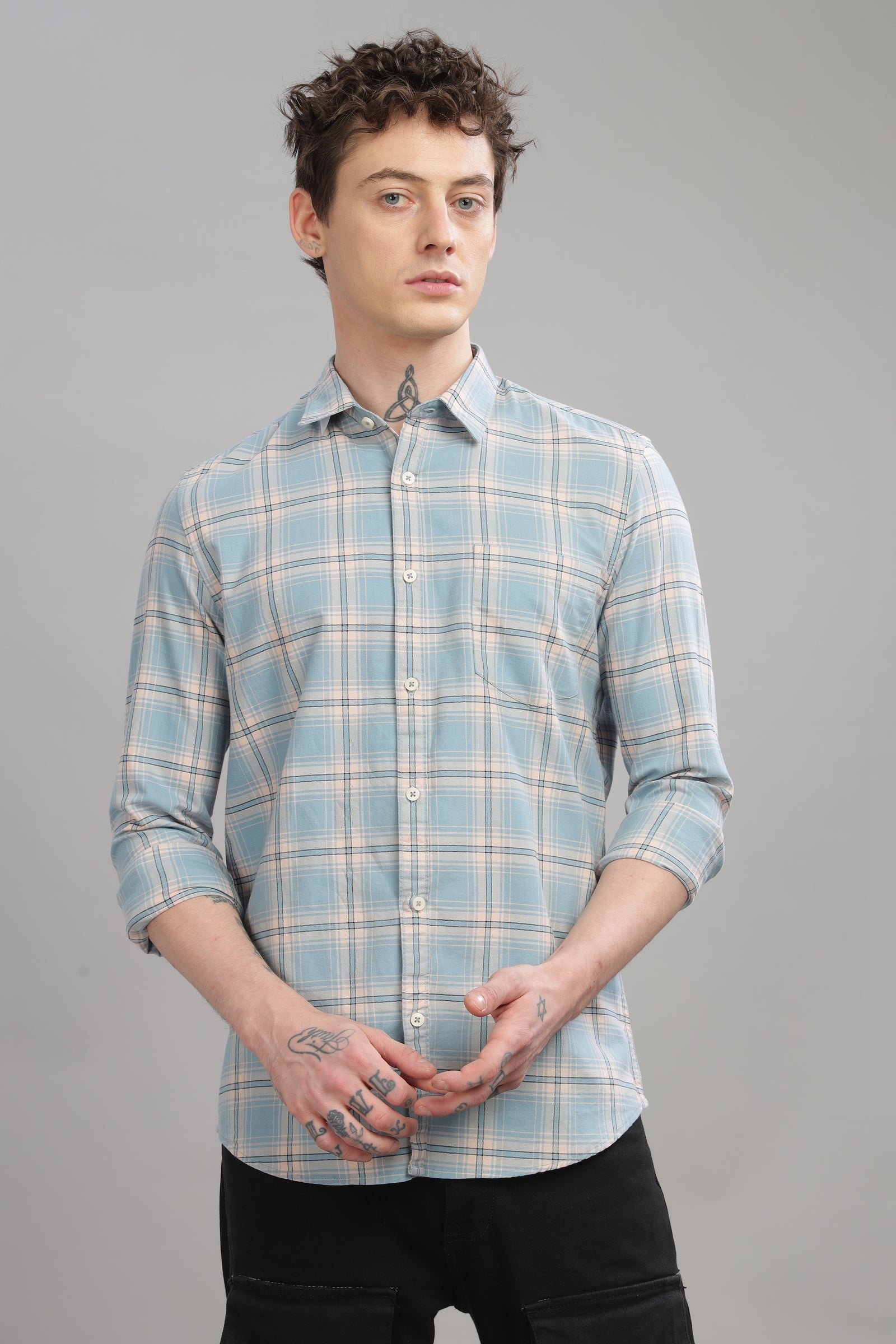 Men Blue Slim Fit Shirt