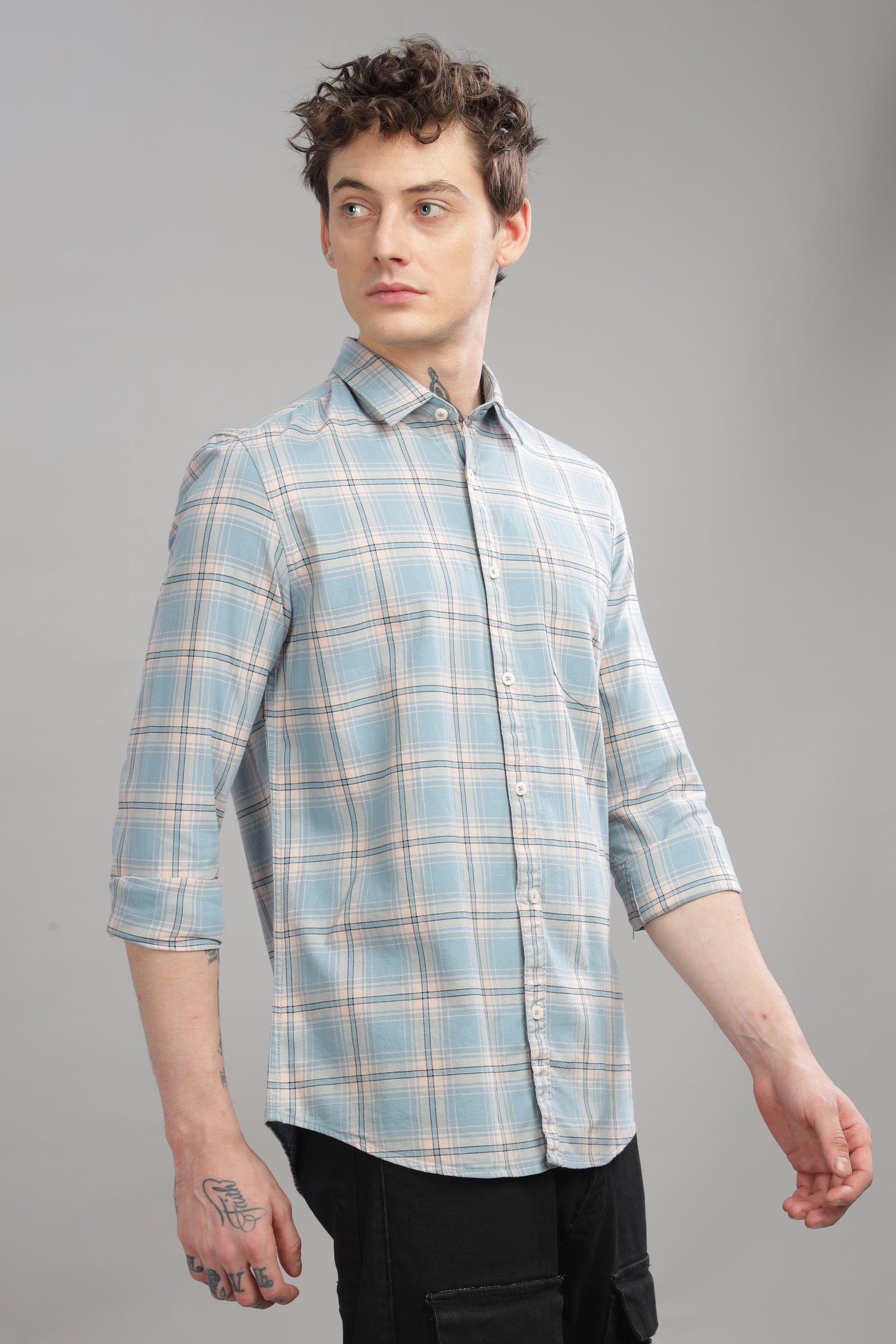 Men Blue Slim Fit Shirt
