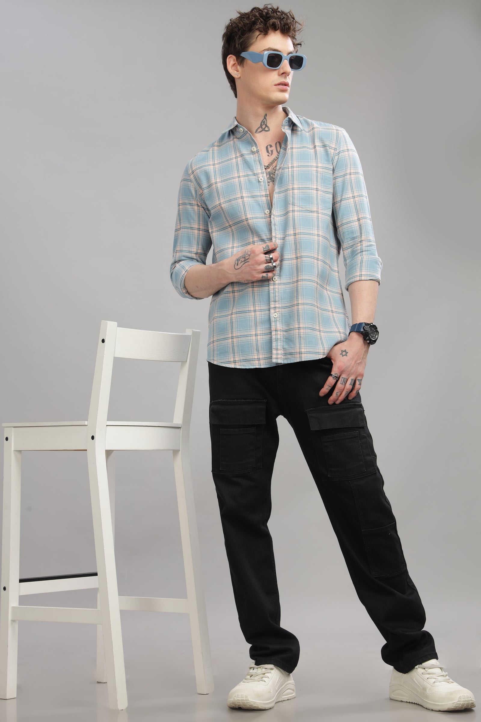 Men Blue Slim Fit Shirt